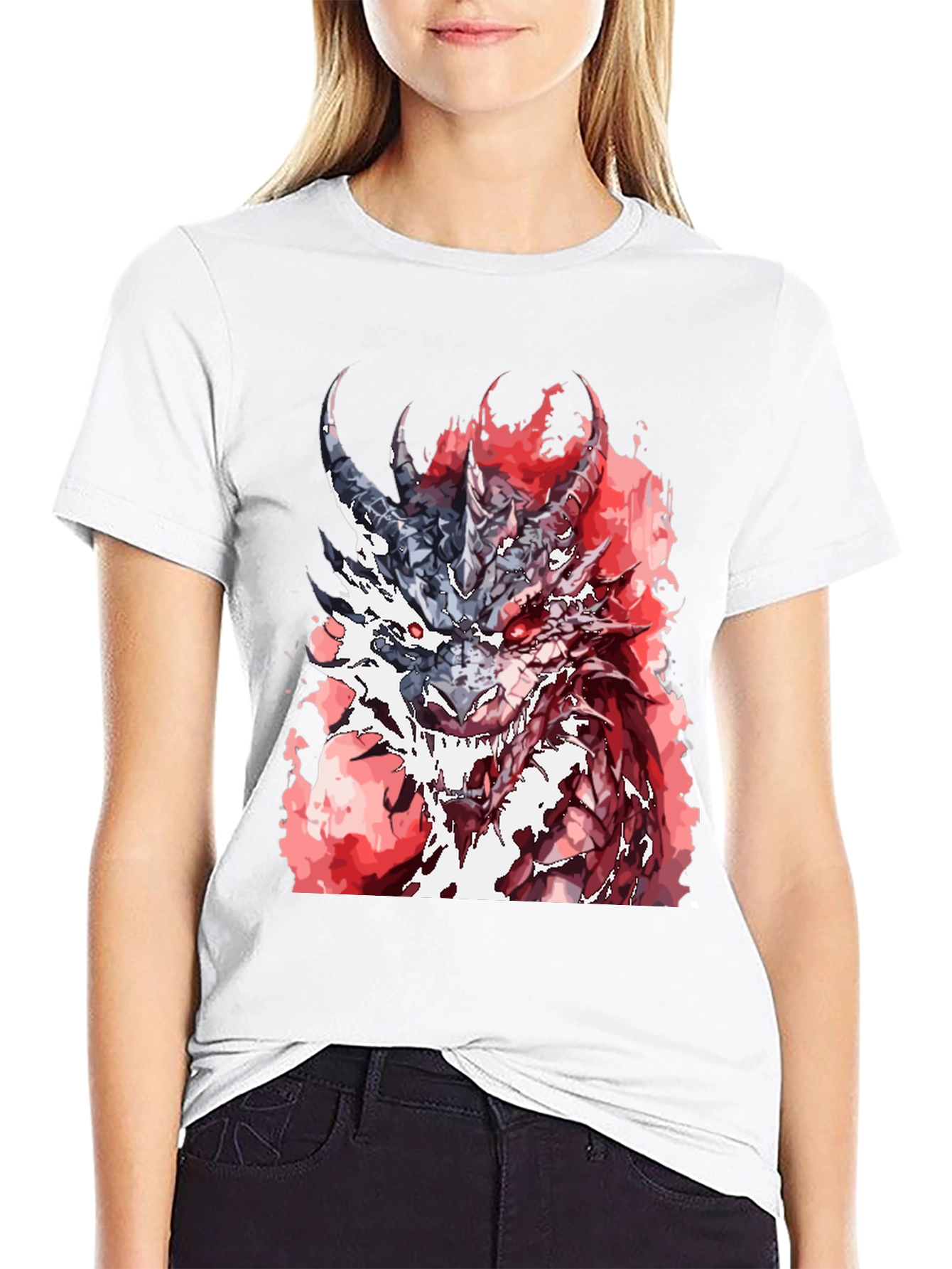 Camiseta Dragón Rojo Fuego - Diseño Imponente