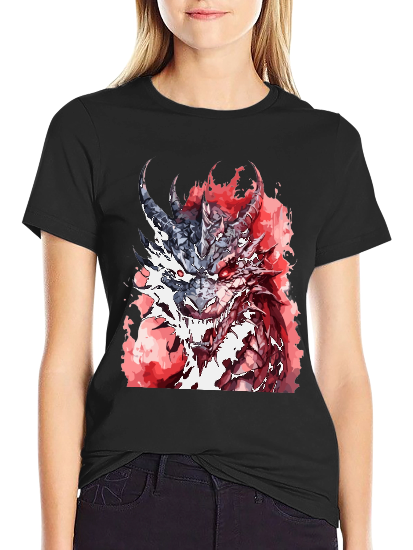 Camiseta Dragón Rojo Fuego - Diseño Imponente