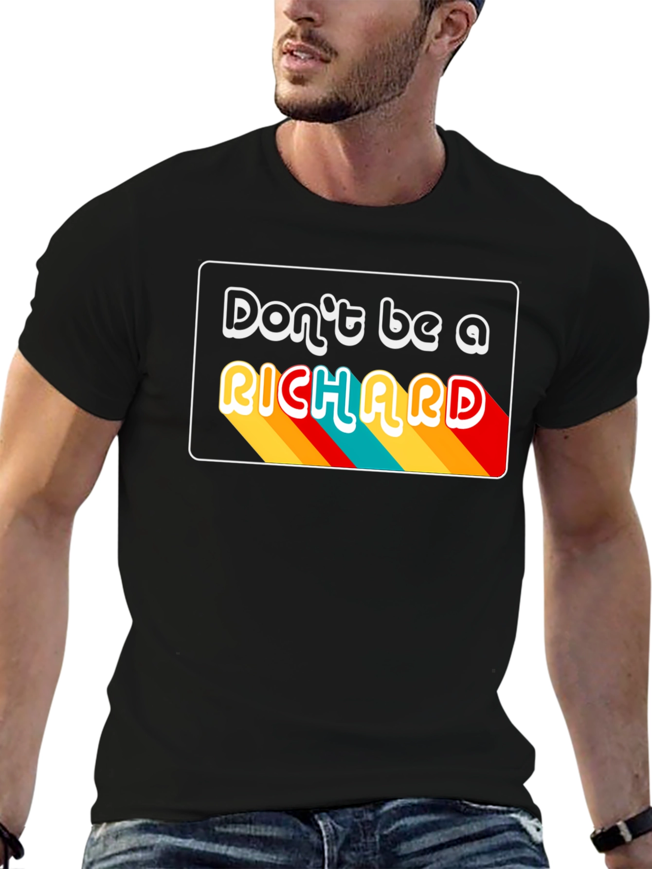Camiseta Negra Dont be a RICHARD Retro