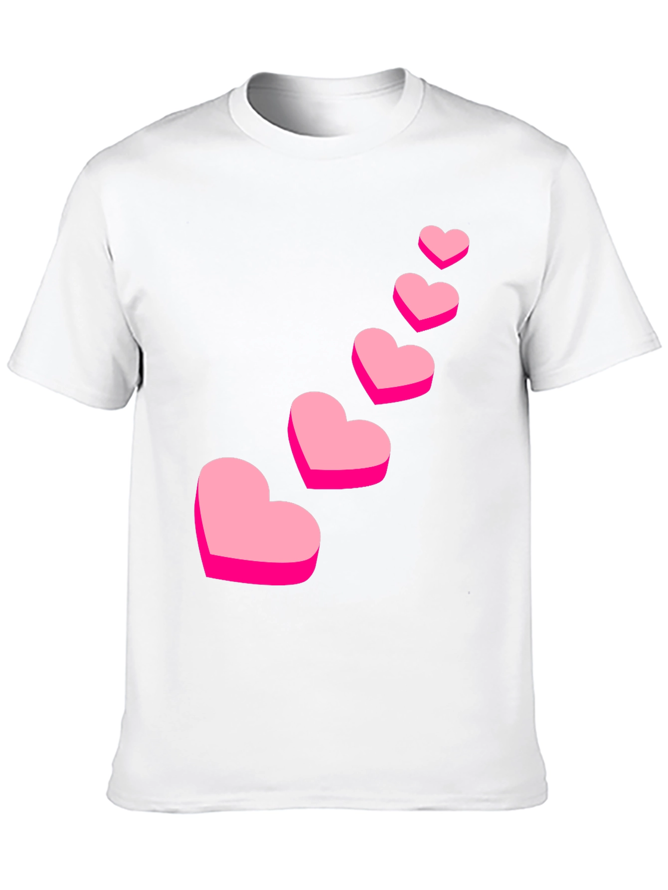 Camiseta Negra con Corazones Rosados