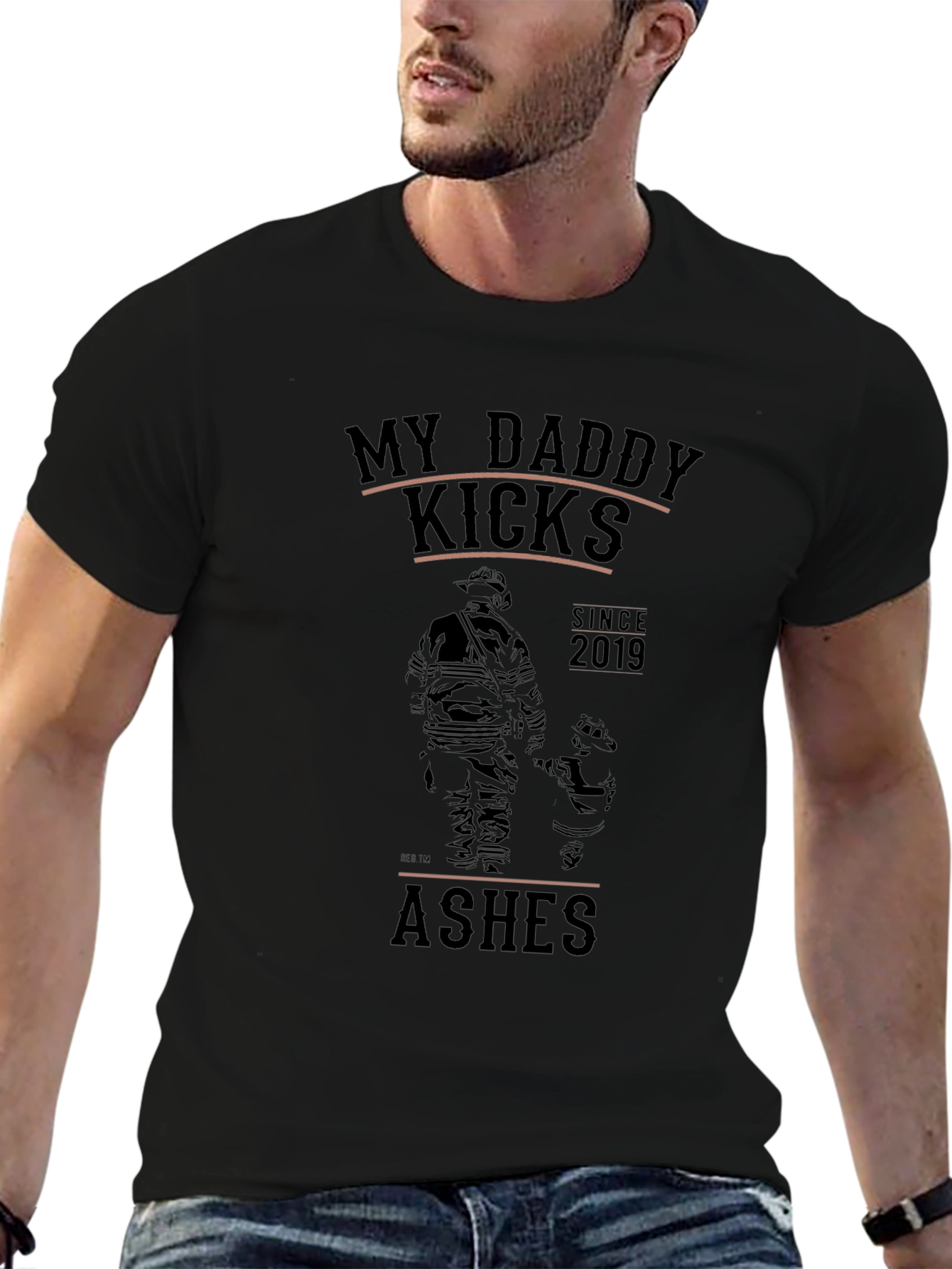 Camiseta Negra: Mi Papá Kicks Ashes Desde 2019