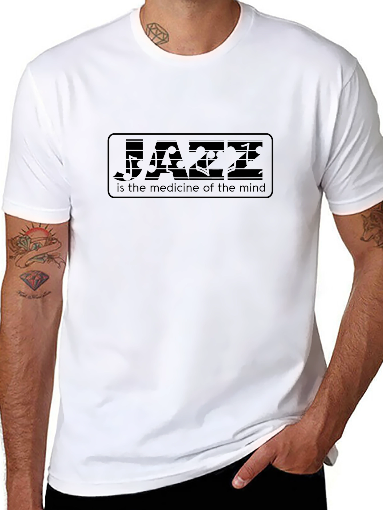 Camiseta Negra: Jazz Medicina para el Alma