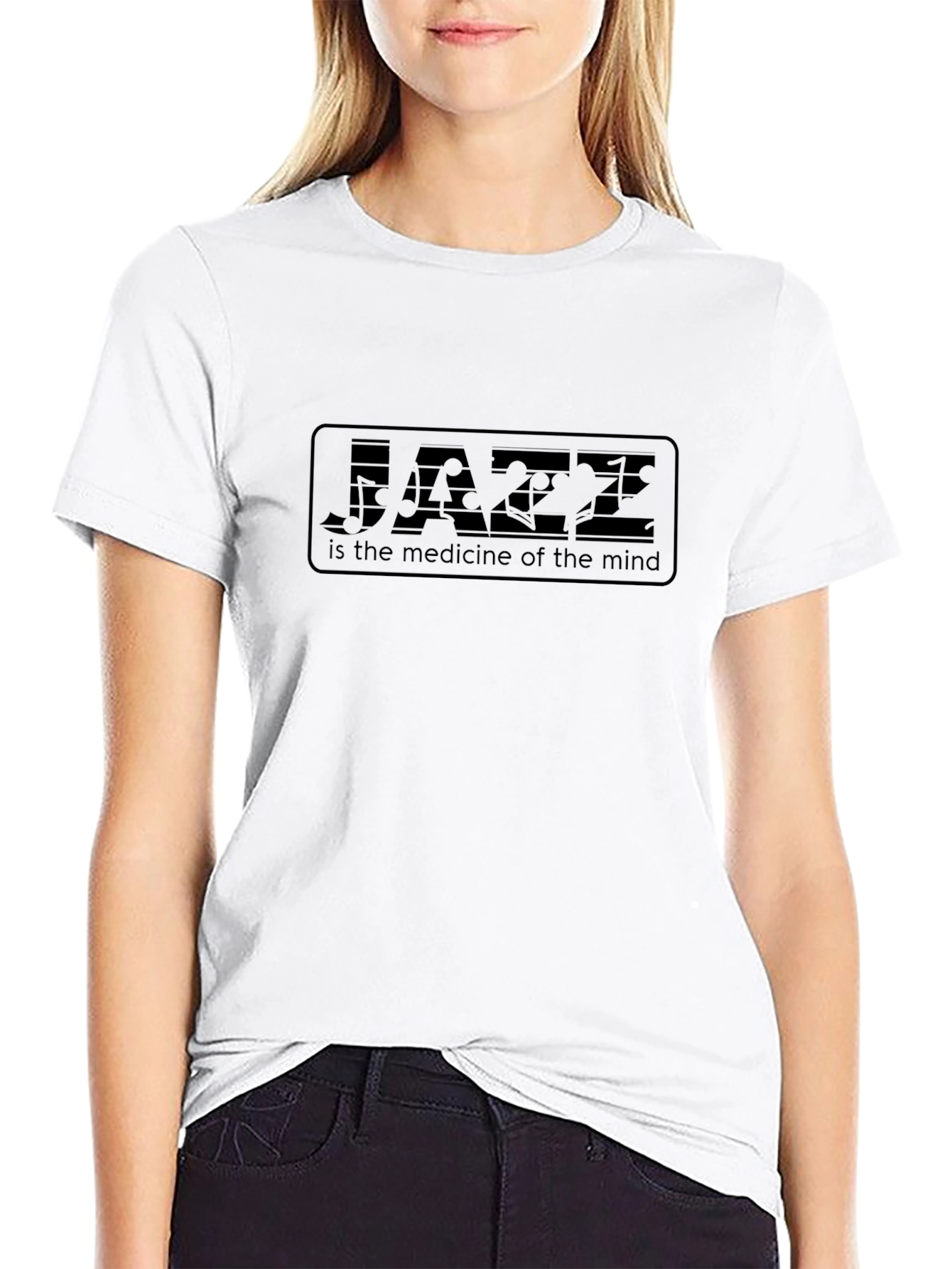 Camiseta Negra: Jazz Medicina para el Alma