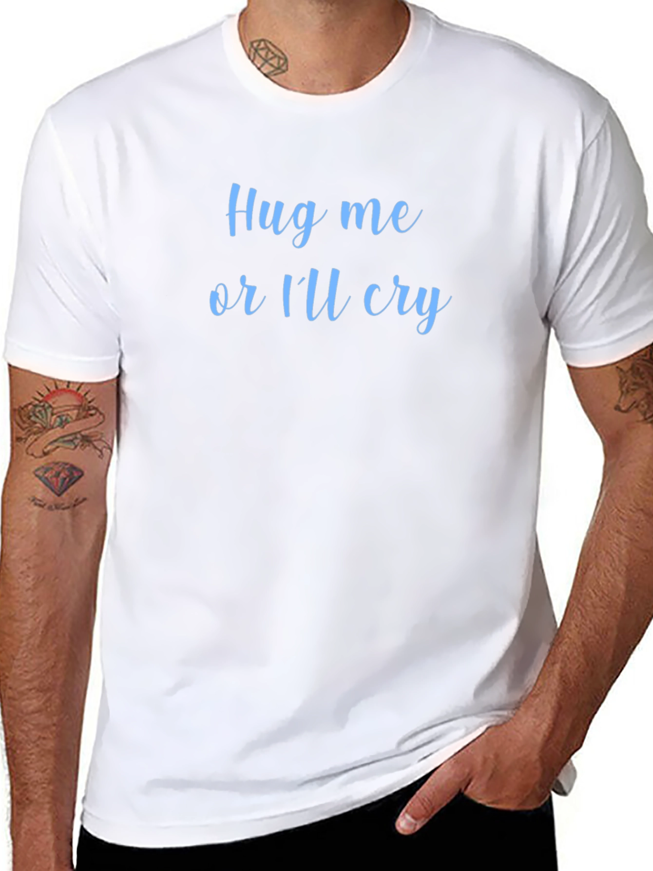Camiseta Negra Abrázame o Lloraré