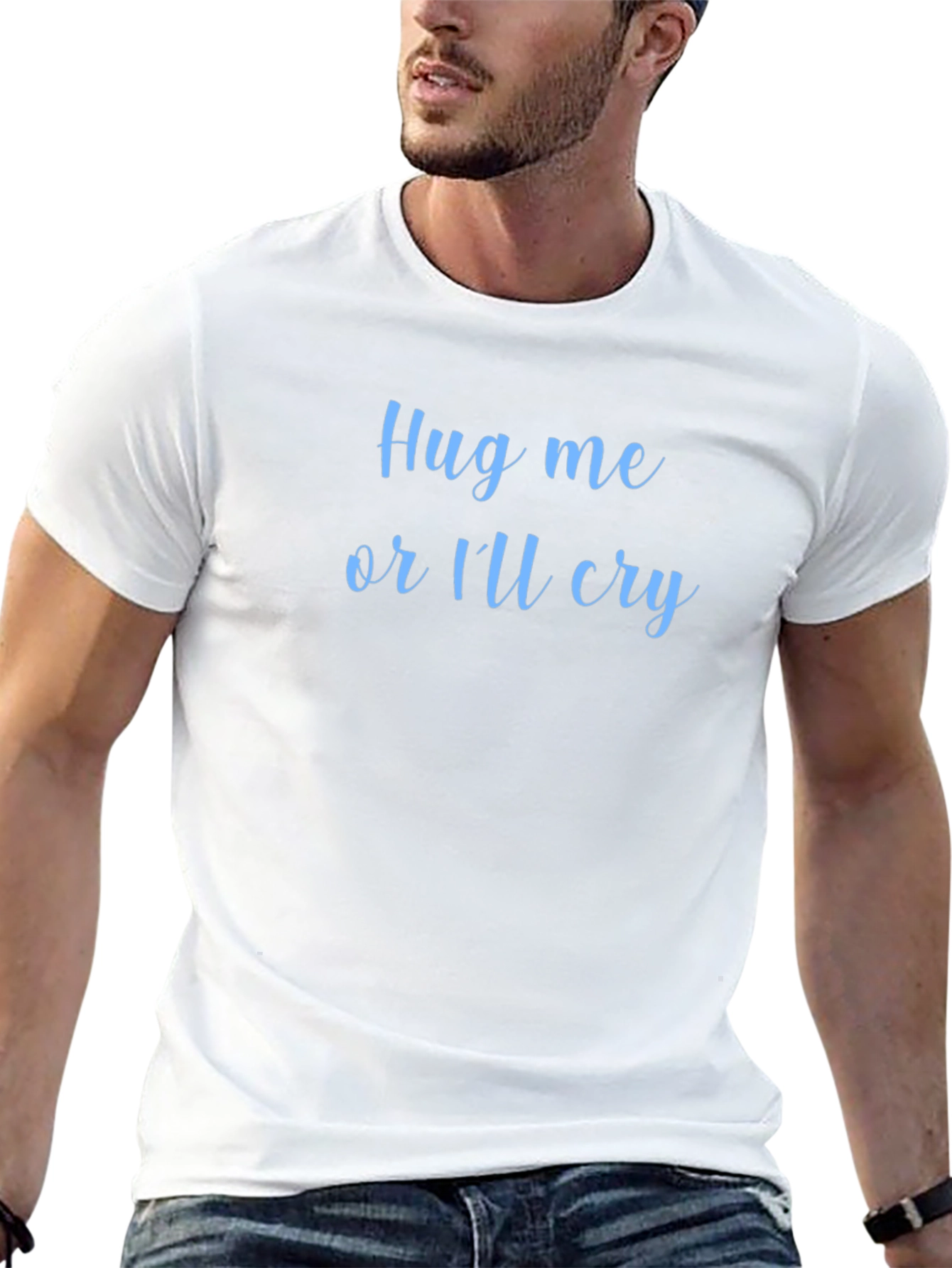 Camiseta Negra Abrázame o Lloraré