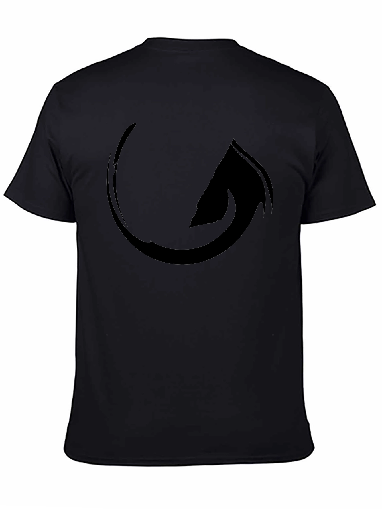Camiseta Negra con Diseño Abstracto