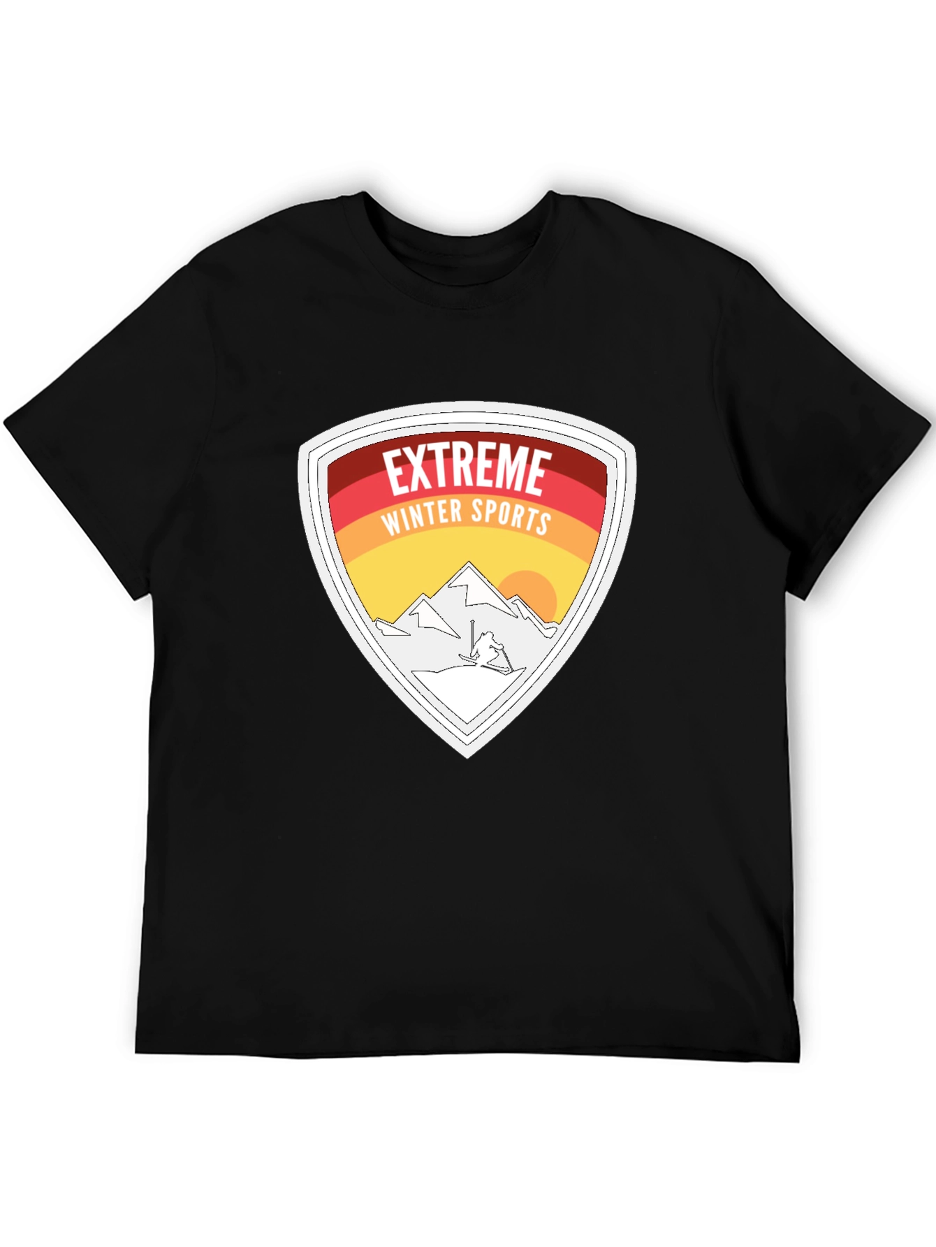 Camiseta Negra Deportes Extremos Invierno