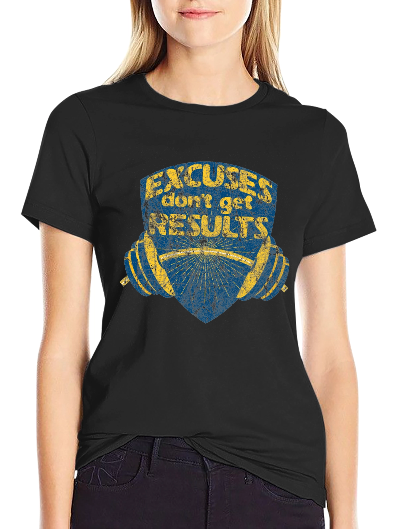 Camiseta Negra de Entrenamieno - Sin Excusas