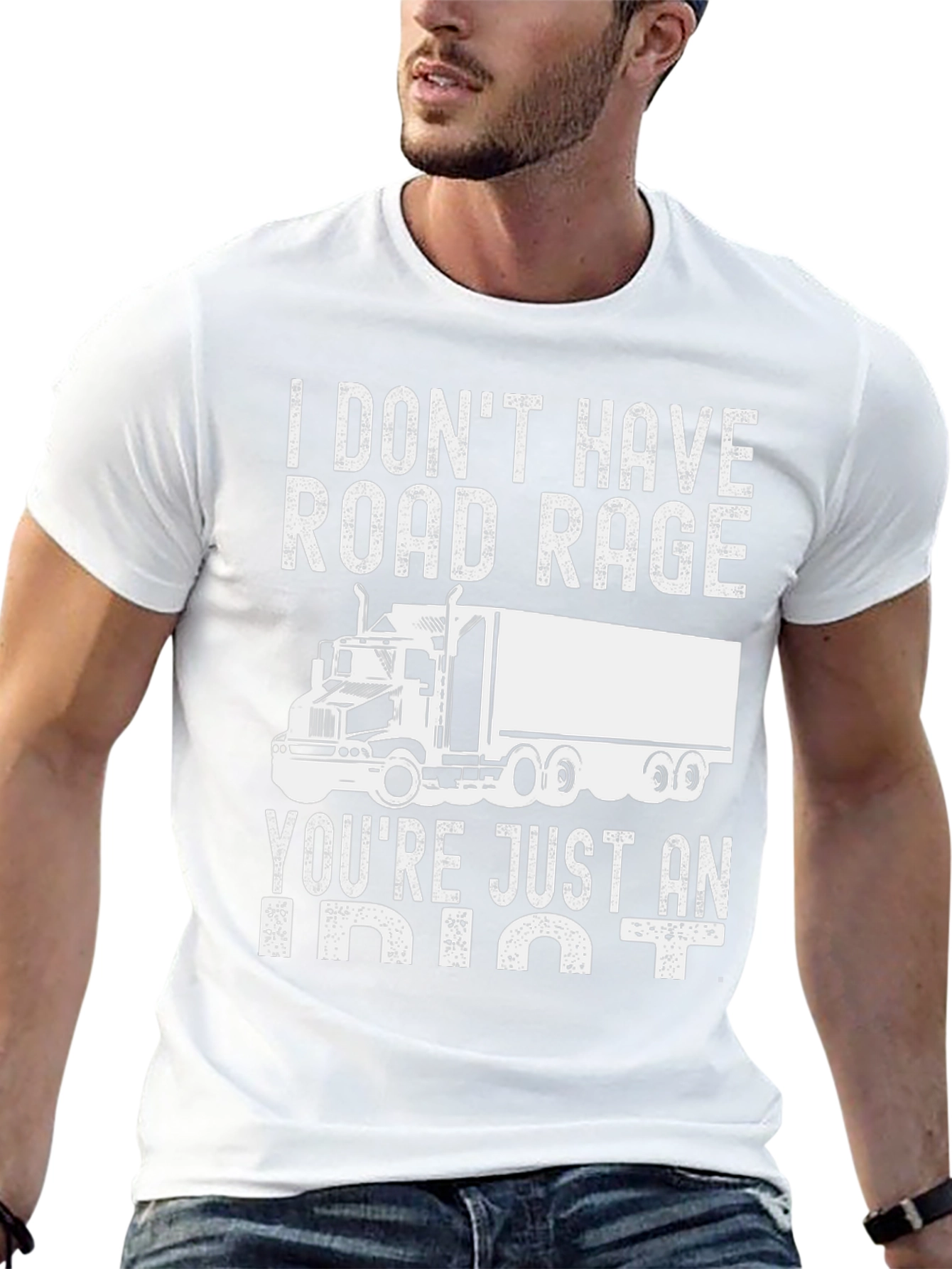 Camiseta Trucker: Sin Ira al Volante Solo Idiotas