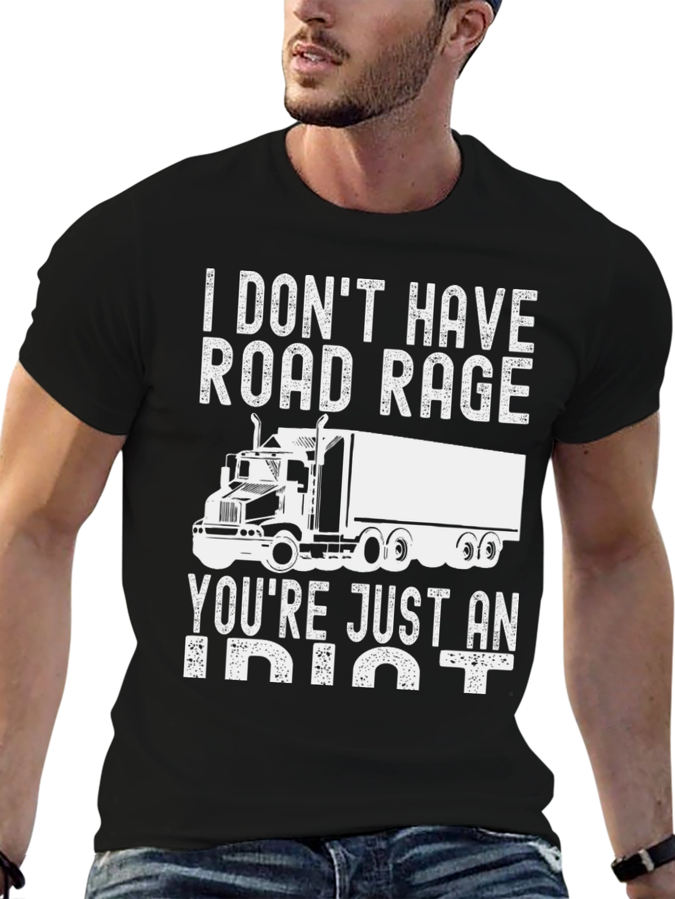 Camiseta Trucker: Sin Ira al Volante Solo Idiotas