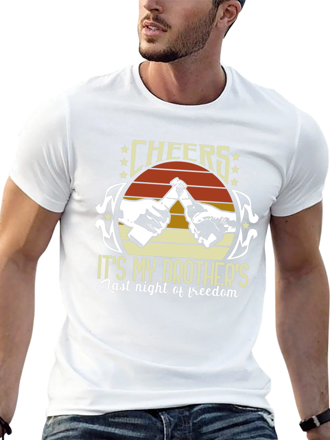 Camiseta Cheers Its My Brothers Last Night of Freedom