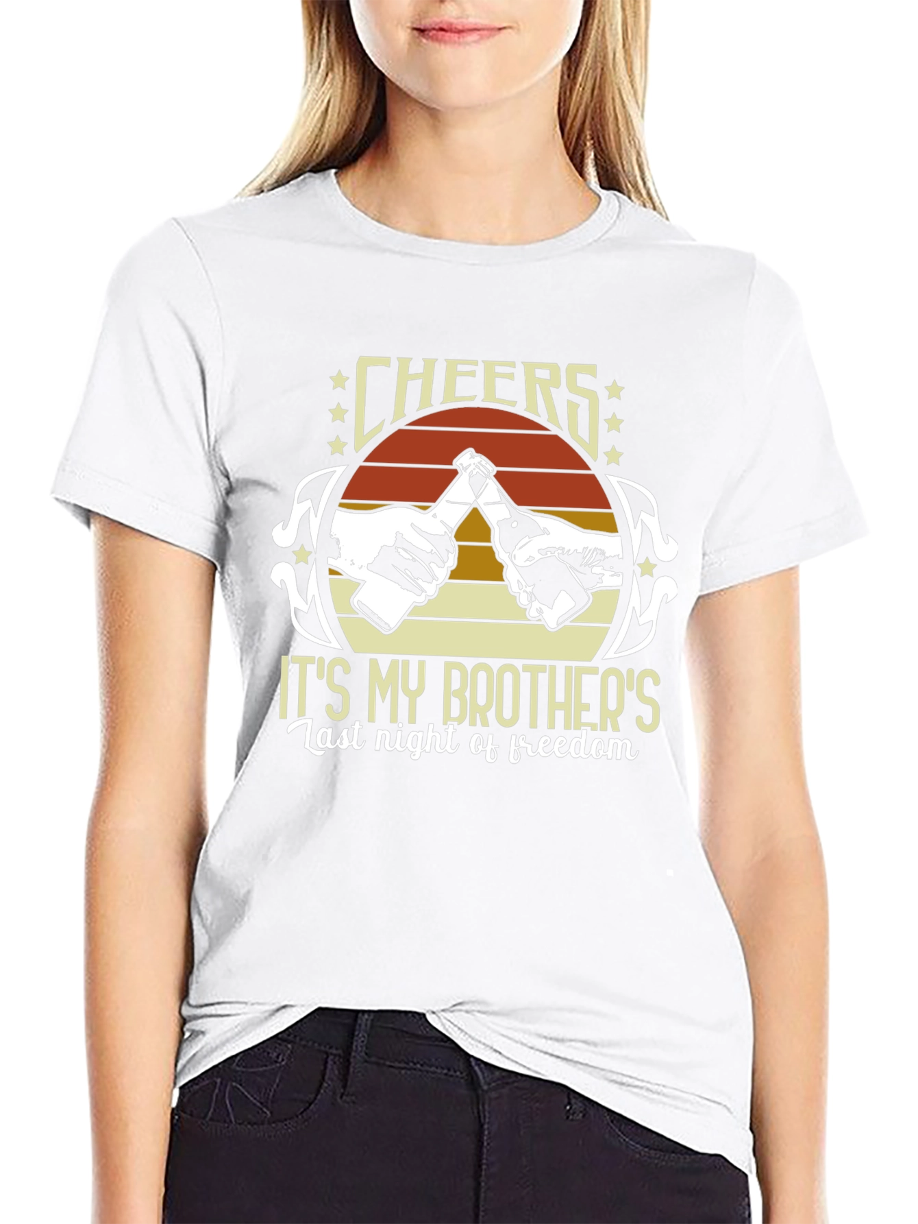 Camiseta Cheers Its My Brothers Last Night of Freedom