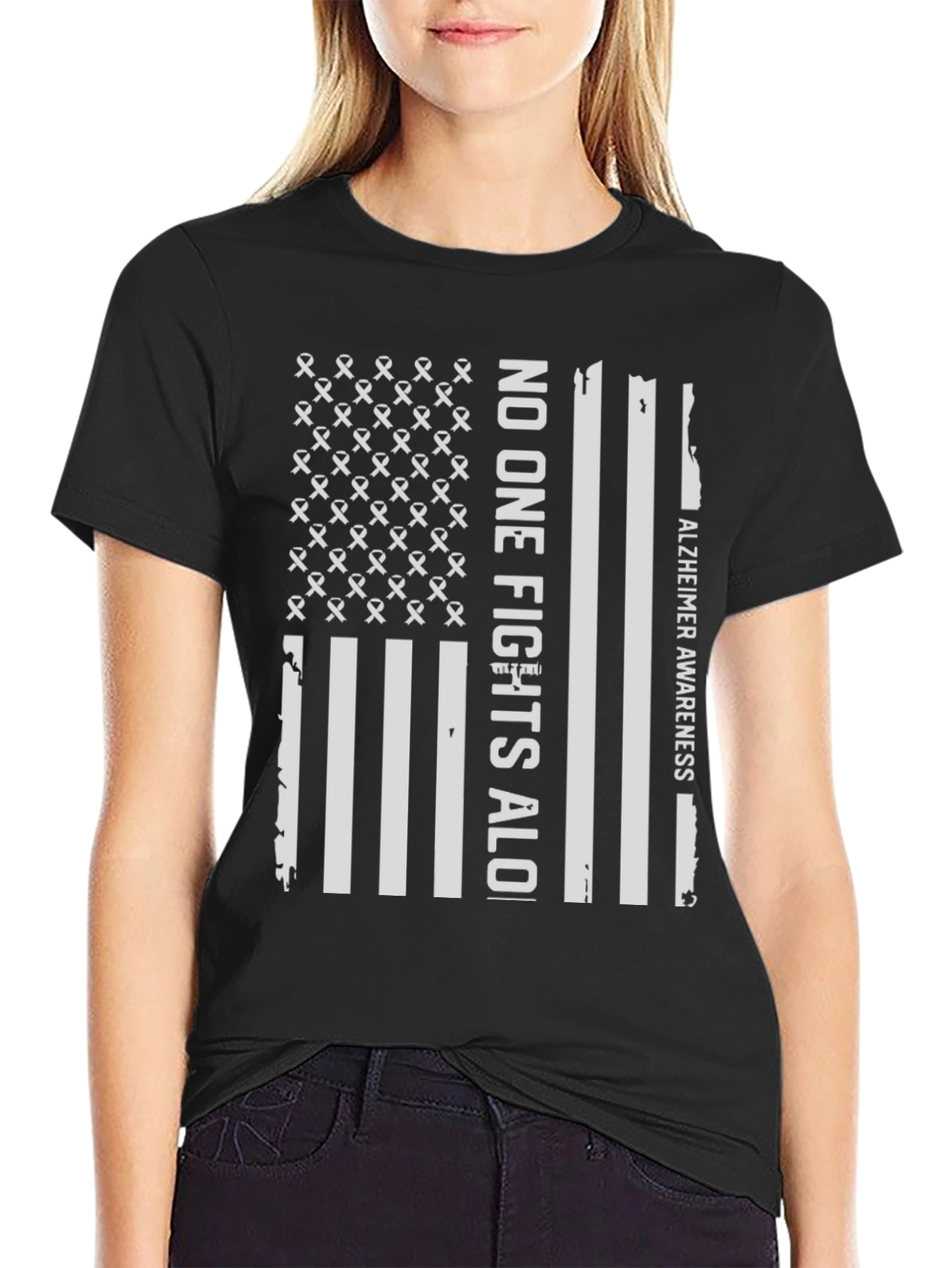 Camiseta Conciencia Alzheimer - Nadie Lucha Solo