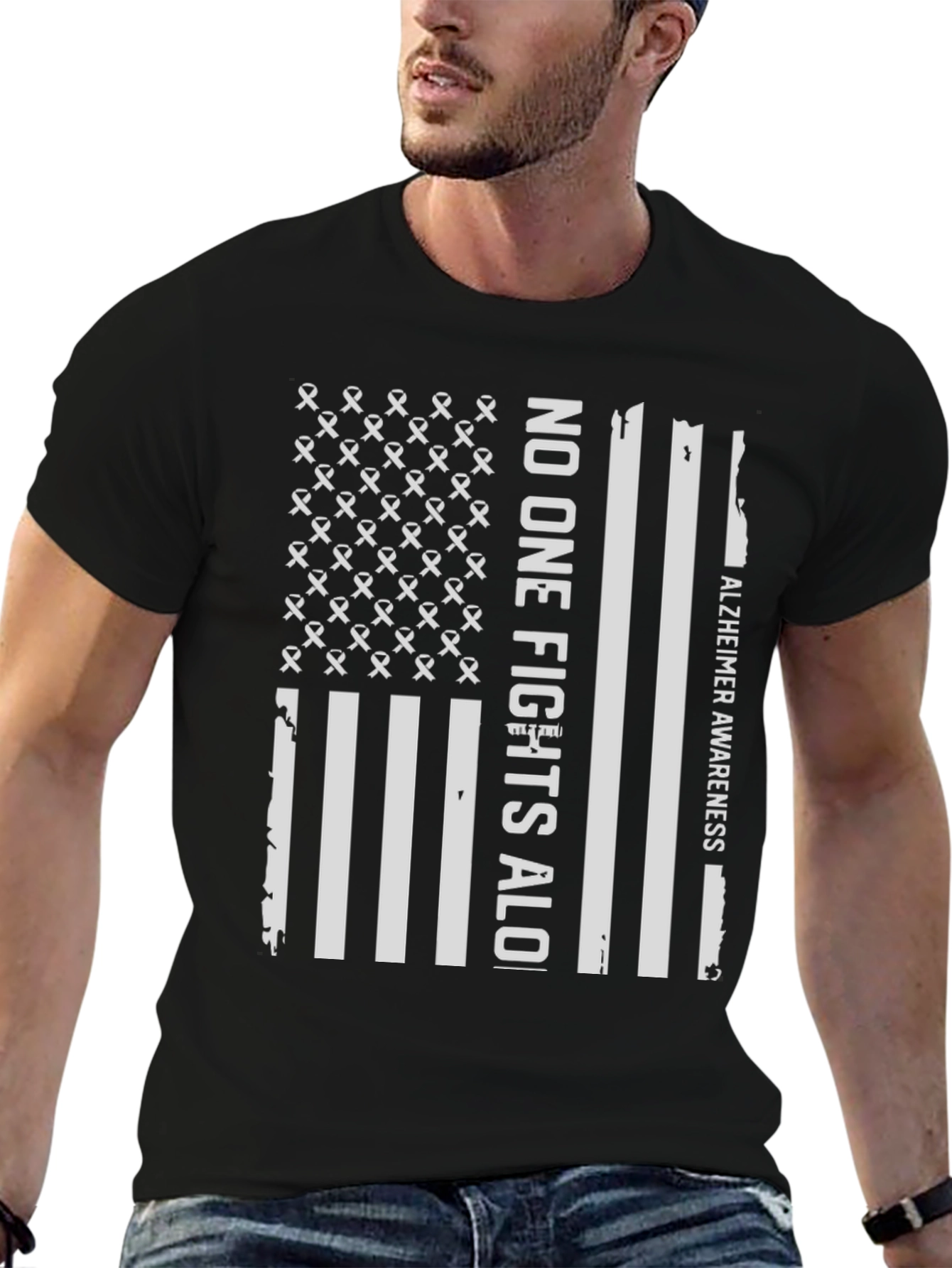 Camiseta Conciencia Alzheimer - Nadie Lucha Solo
