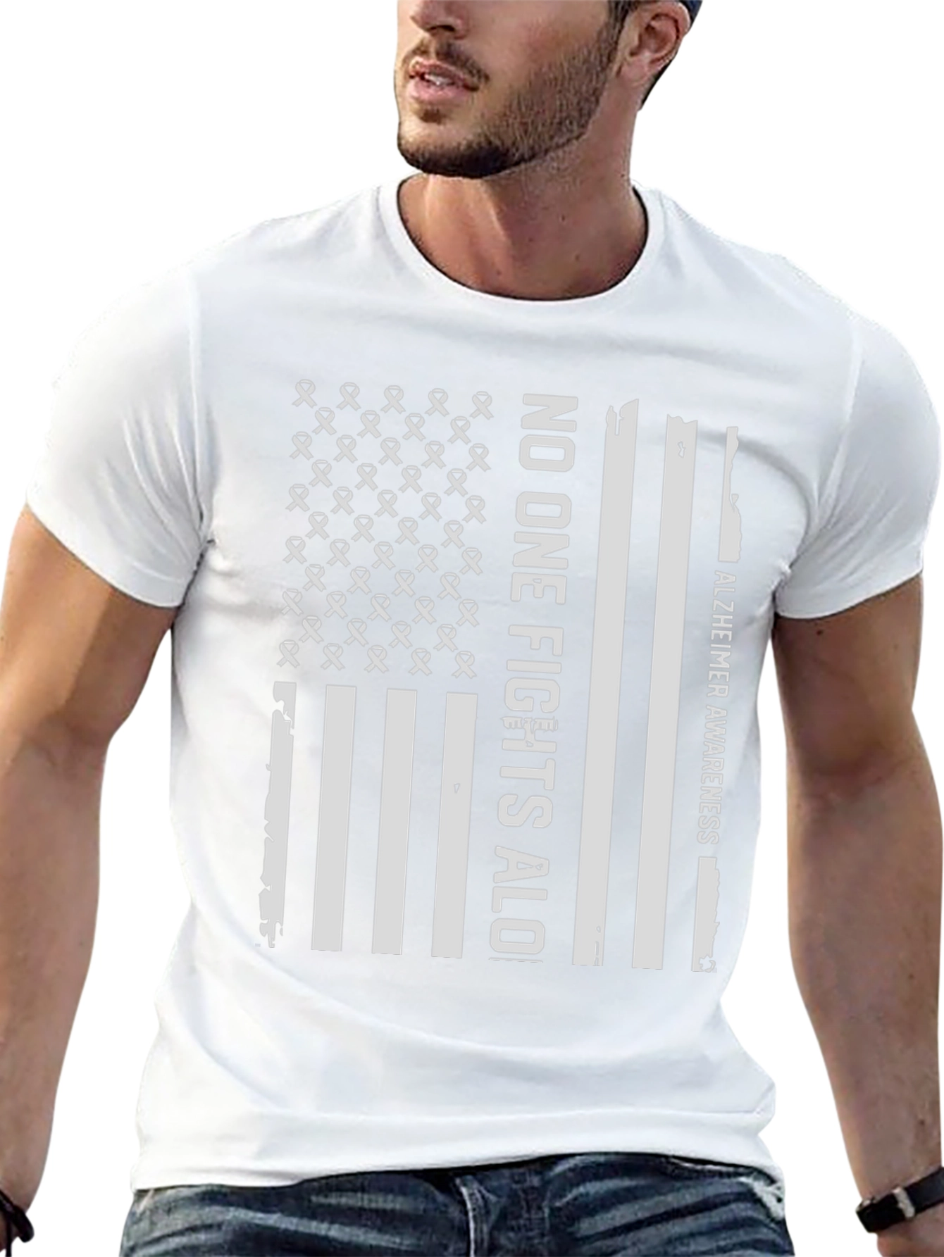 Camiseta Conciencia Alzheimer - Nadie Lucha Solo