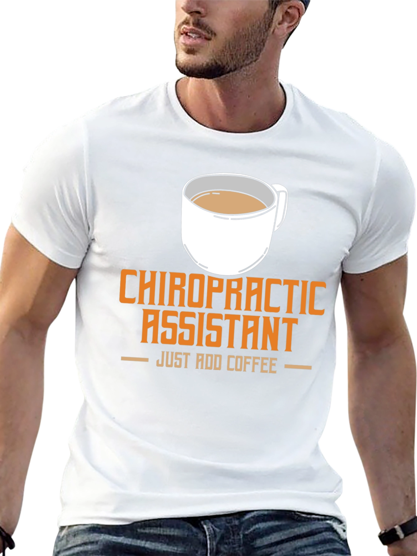 Camiseta Negra Chiropractic Assistant Just Add Coffee
