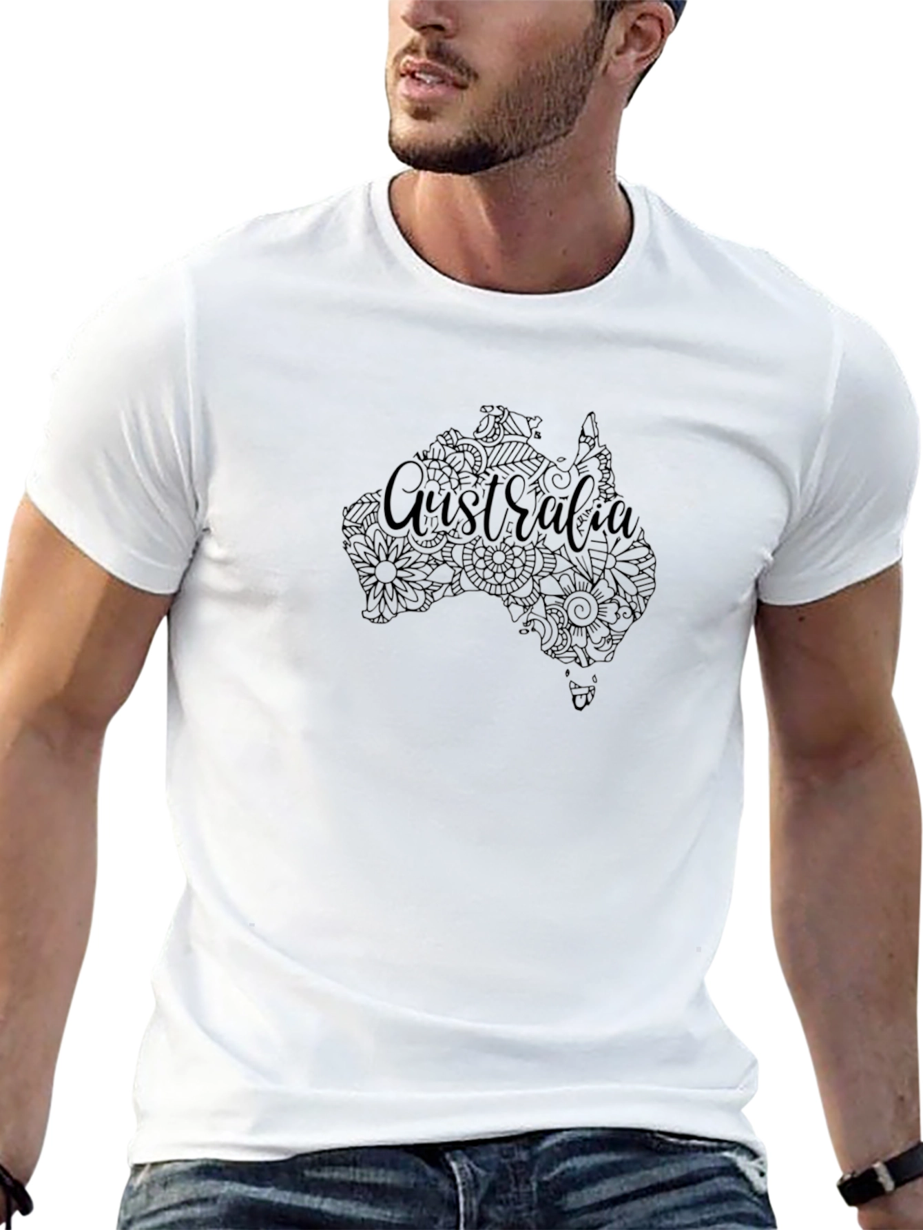 Camiseta Negra Australia Floral