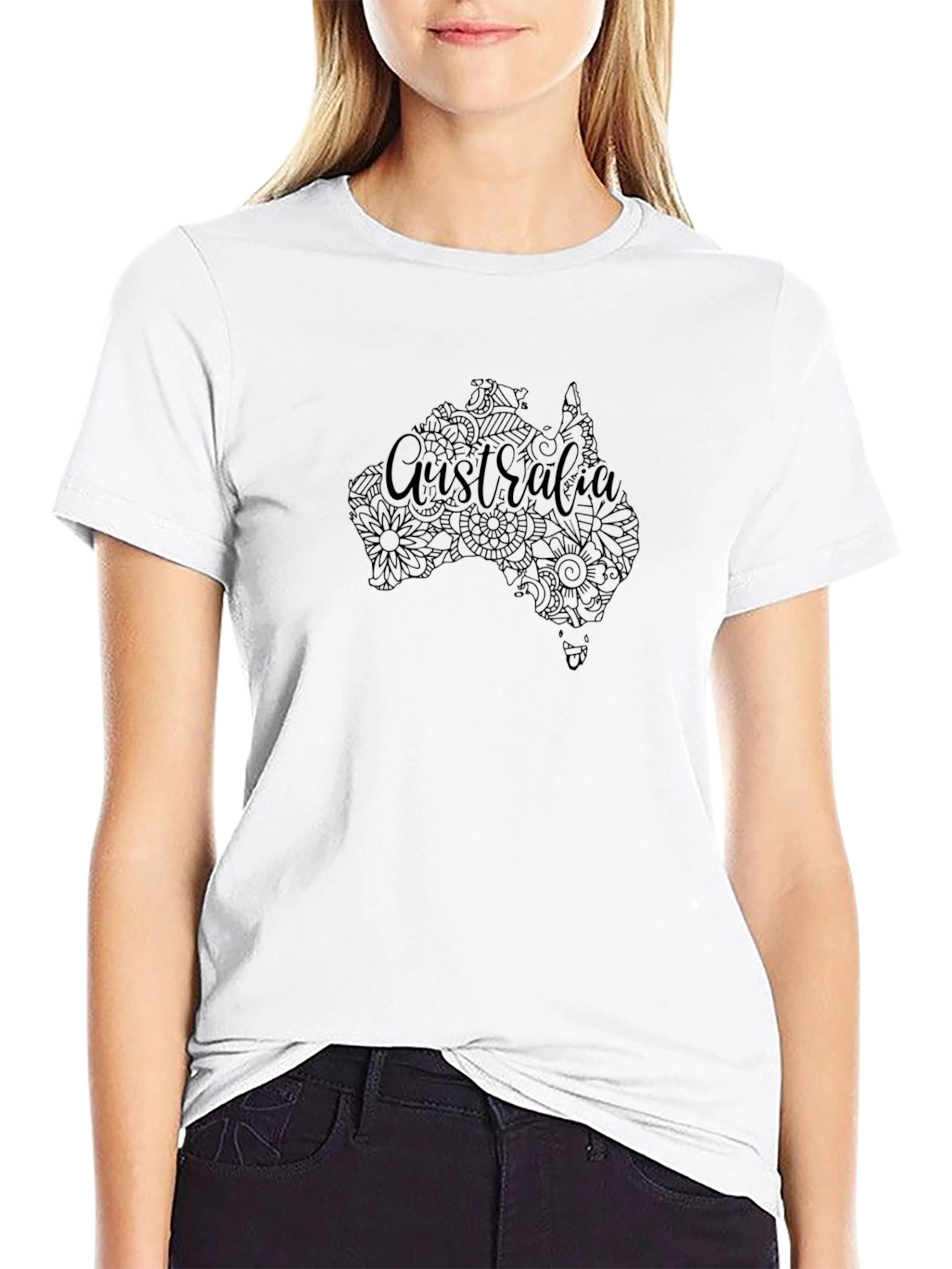 Camiseta Negra Australia Floral