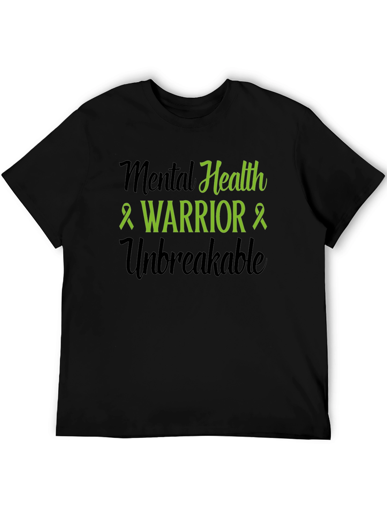 Camiseta Negra: Guerrero de la Salud Mental Unbreakable