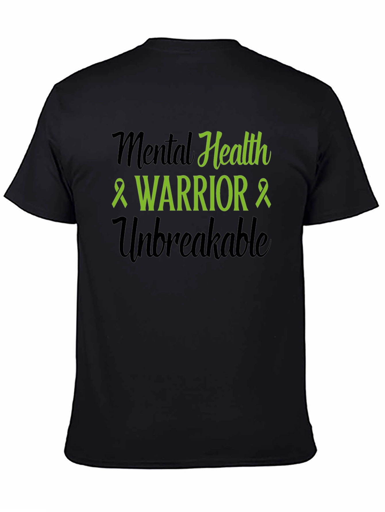 Camiseta Negra: Guerrero de la Salud Mental Unbreakable