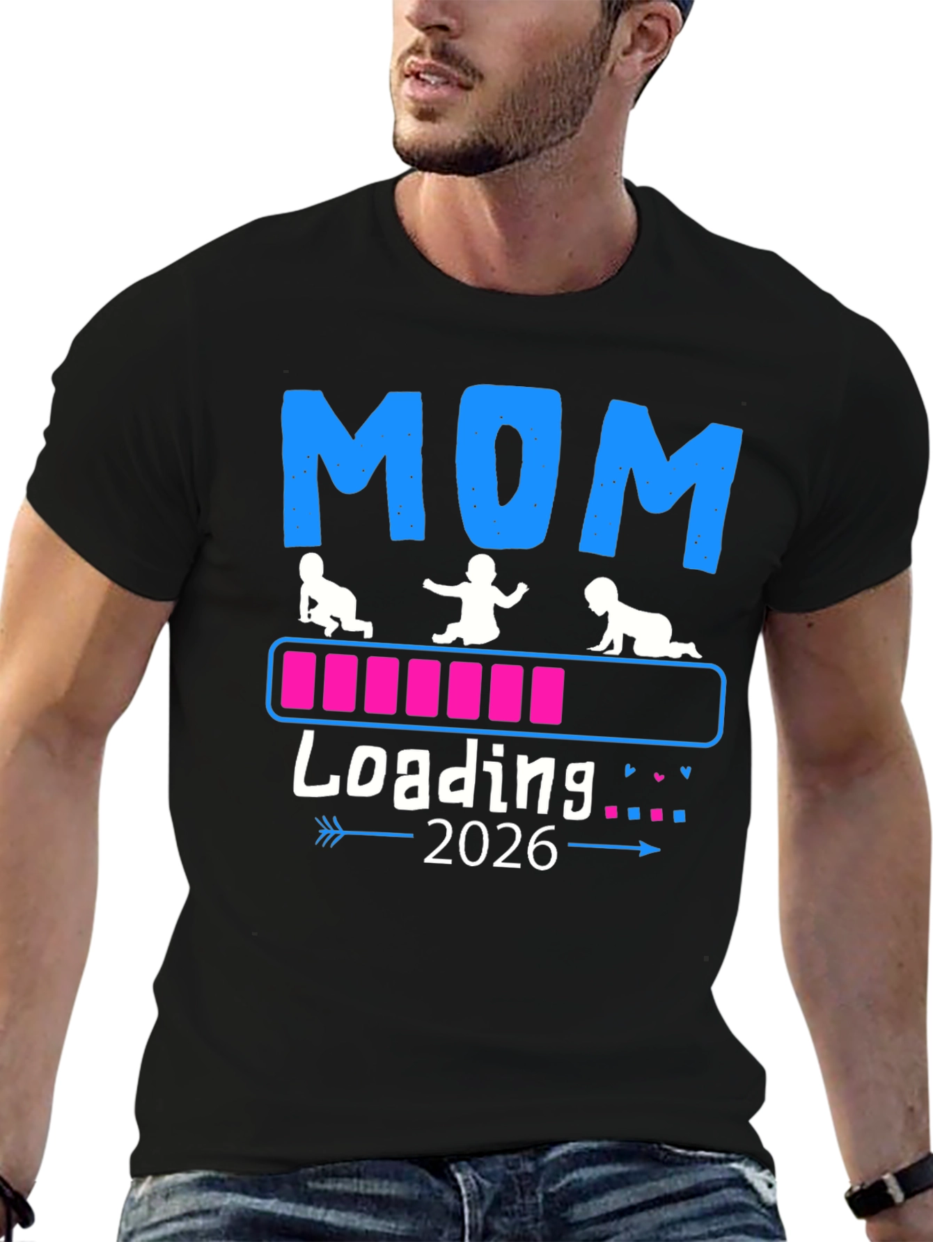 Camiseta Mamá Cargando 2026 - Anuncio de Bebé