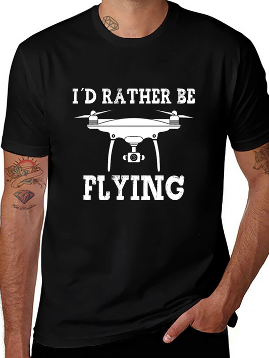 Camiseta Negra: Prefiero Estar Volando Drones