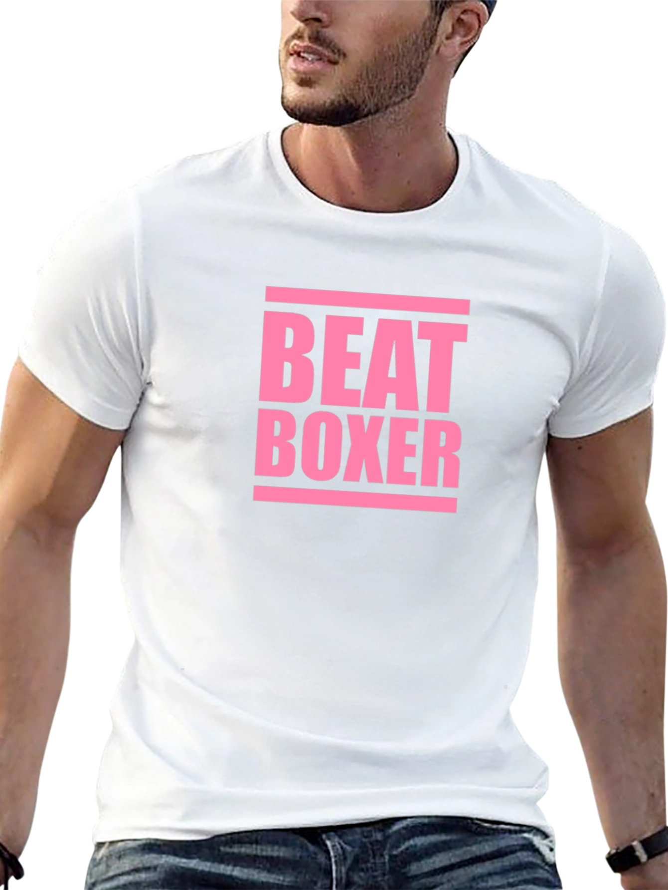 Camiseta Negra Beat Boxer para Hombre
