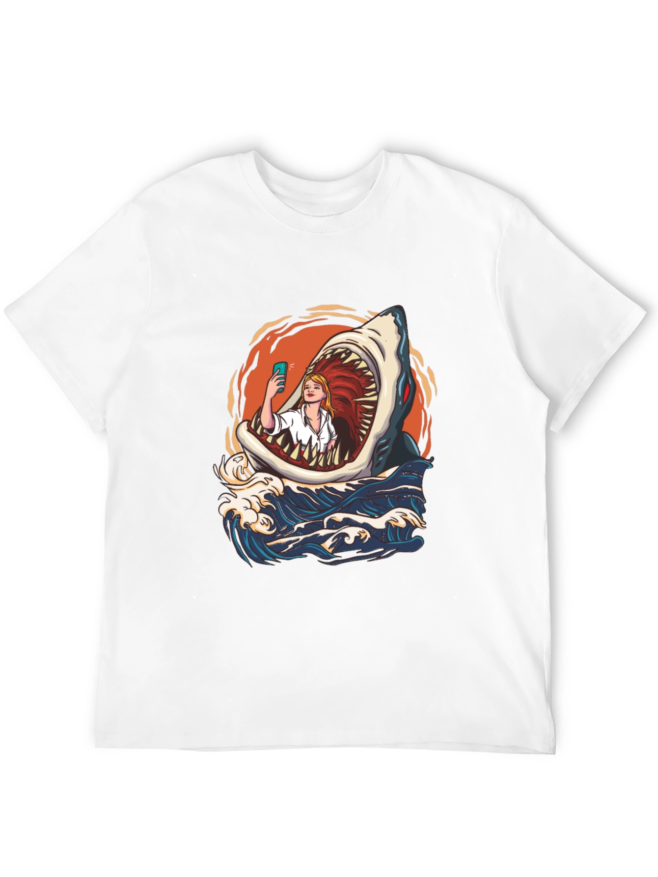 Camiseta Tiburón Selfie - Diseño Único