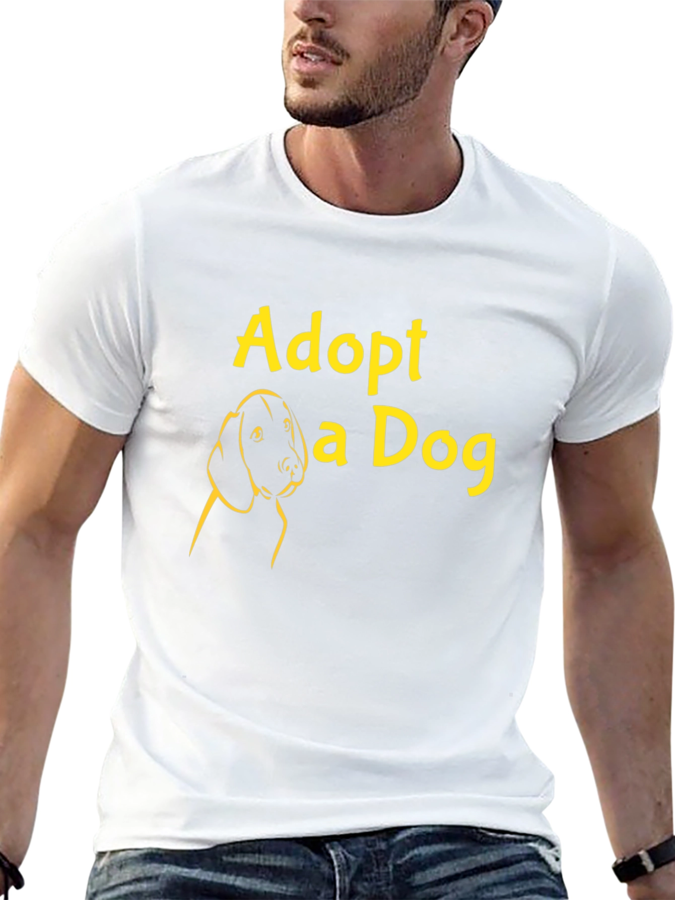 Camiseta Negra Adopta un Perro