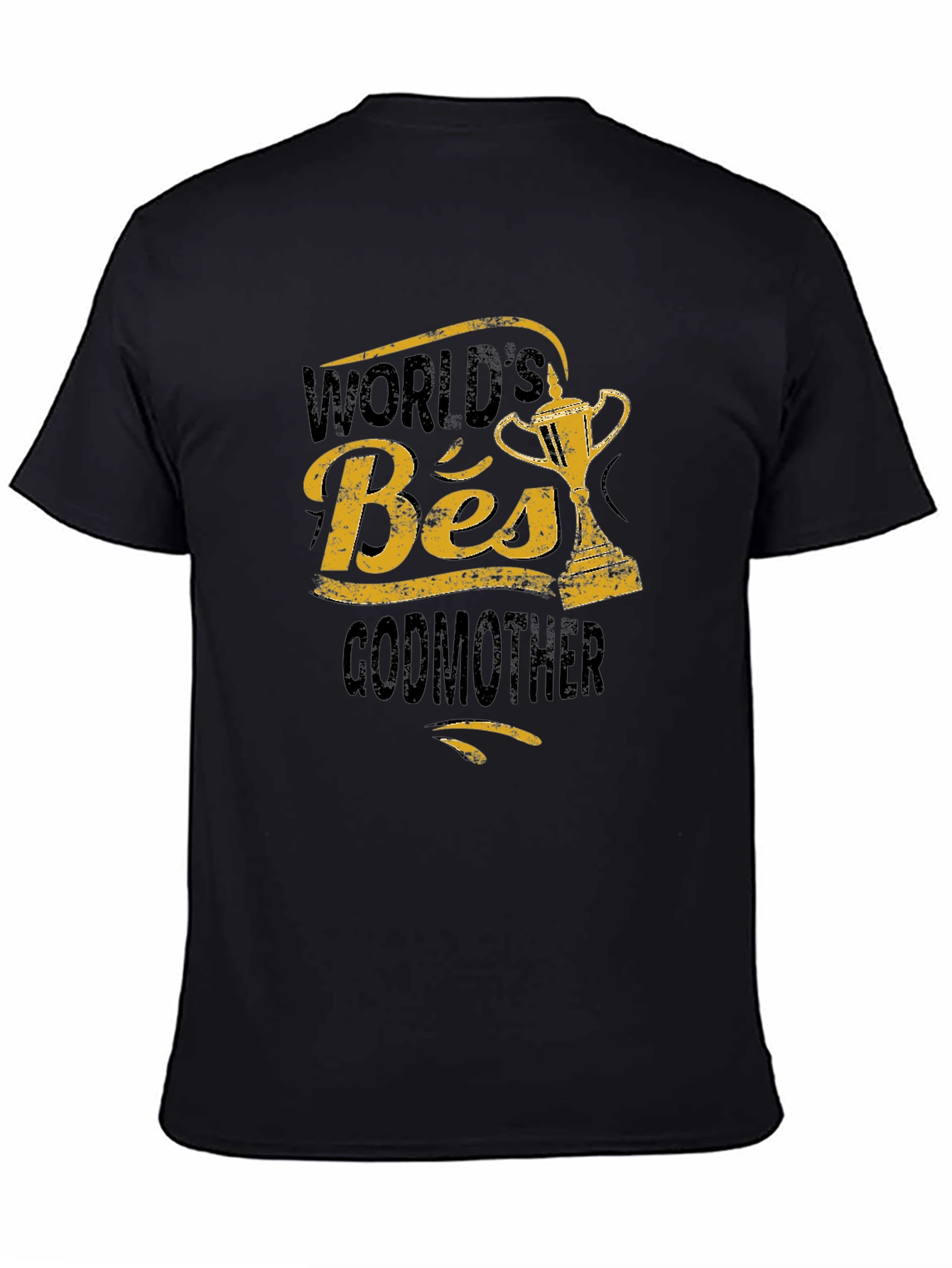 Camiseta Negra: La Mejor Madrina del Mundo