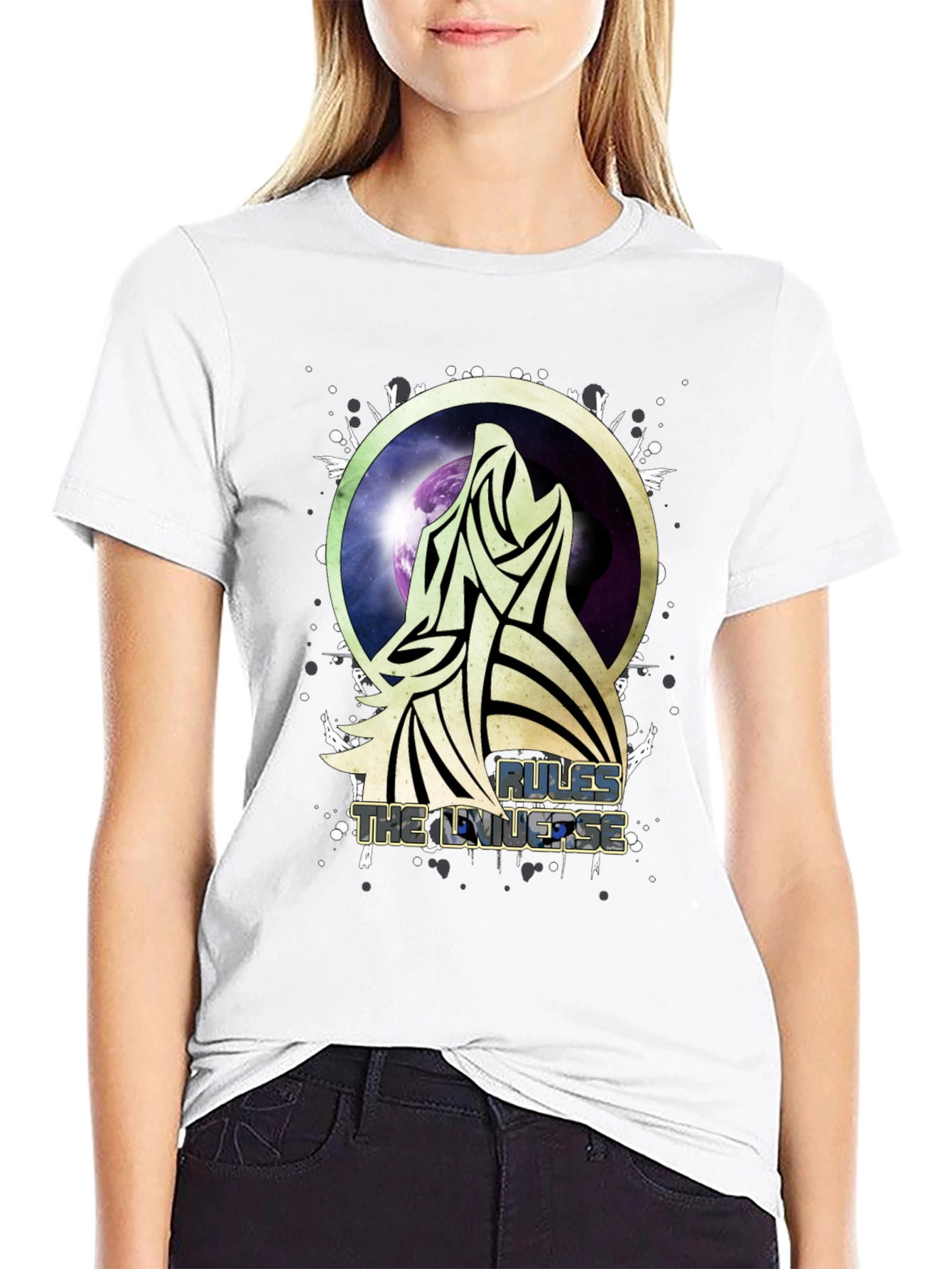 Camiseta Hombre Lobo Espacial