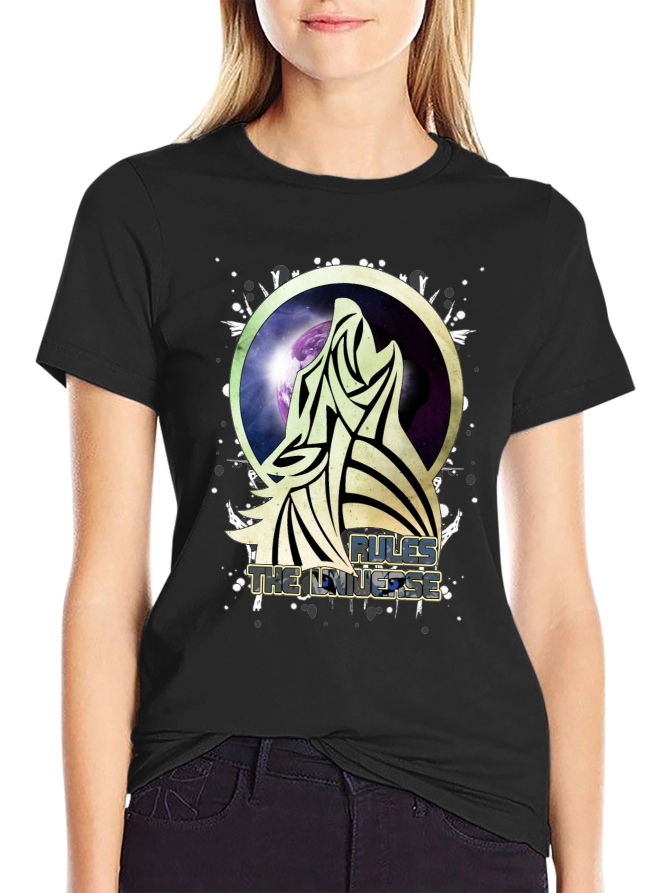 Camiseta Hombre Lobo Espacial