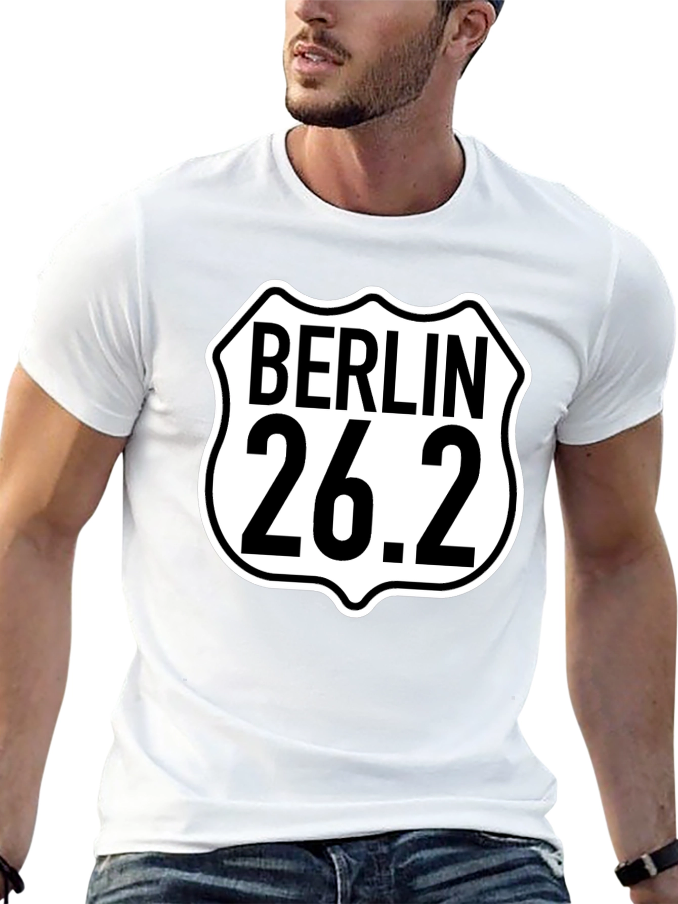Camiseta Negra Berlín 26.2 Maratón para Hombre
