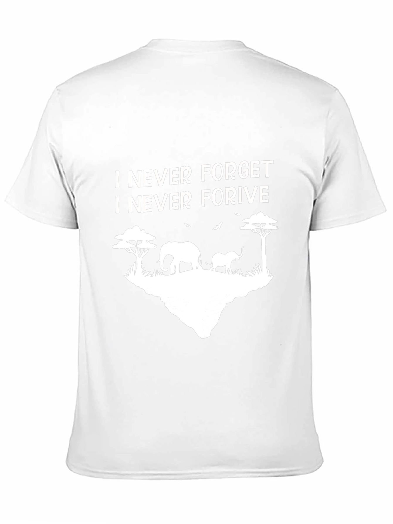 Camiseta Negra Nunca Olvido Nunca Perdono