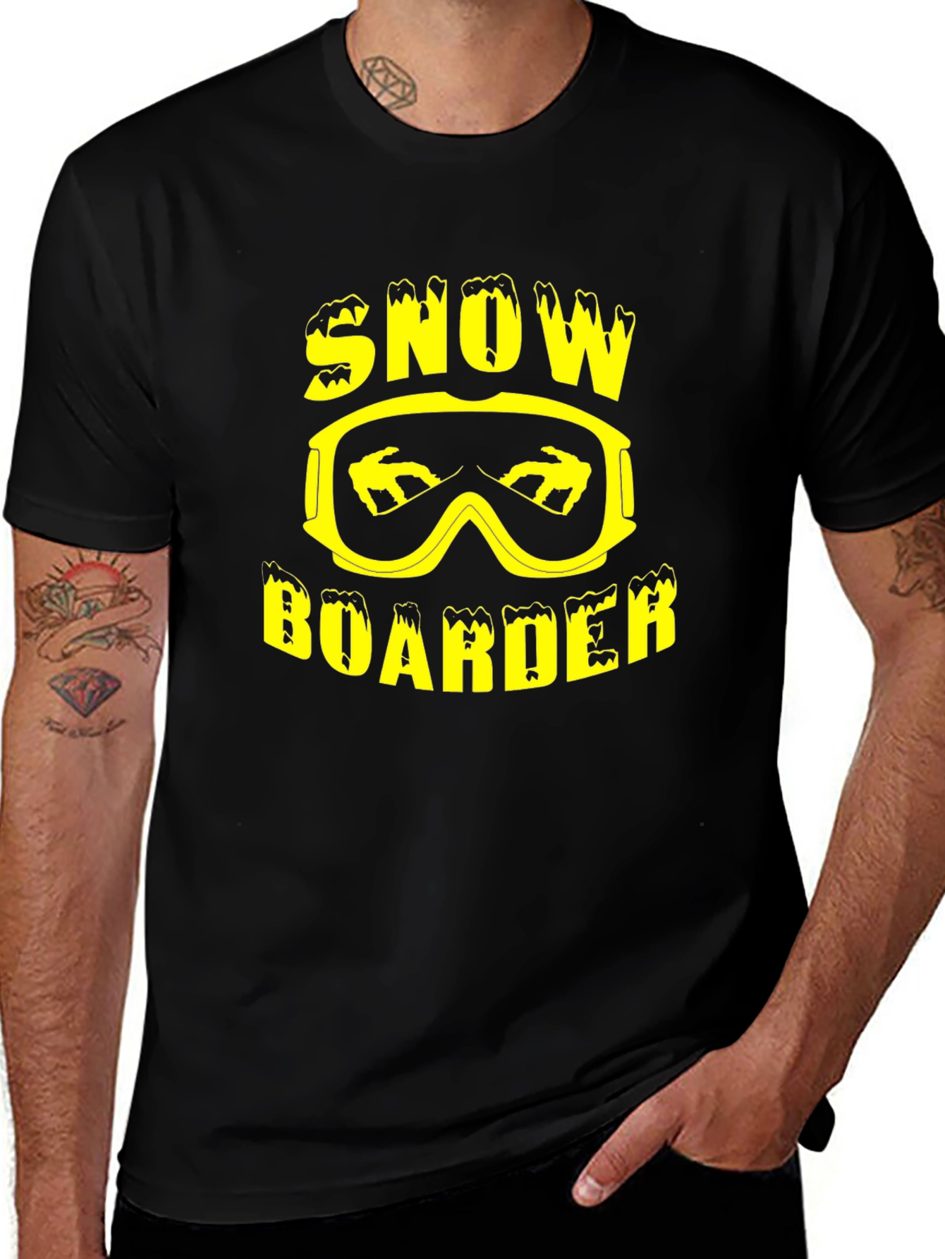 Camiseta Negra Snowboarder