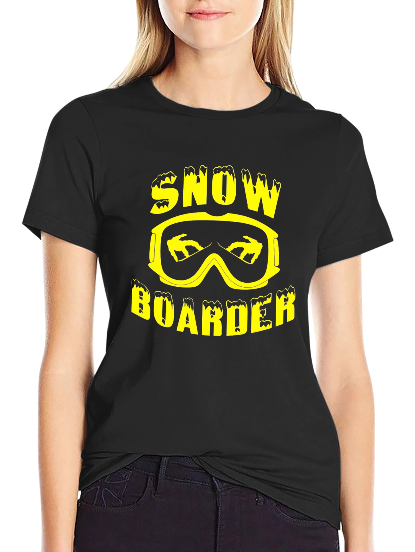 Camiseta Negra Snowboarder