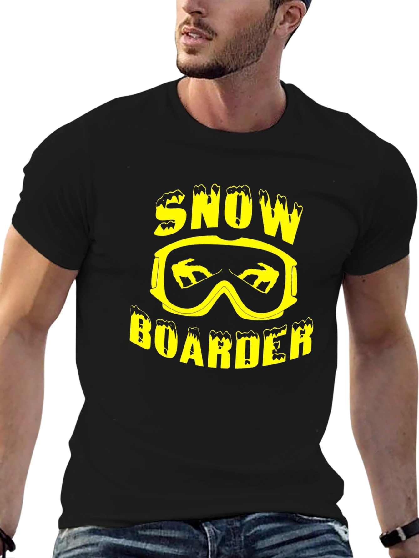 Camiseta Negra Snowboarder