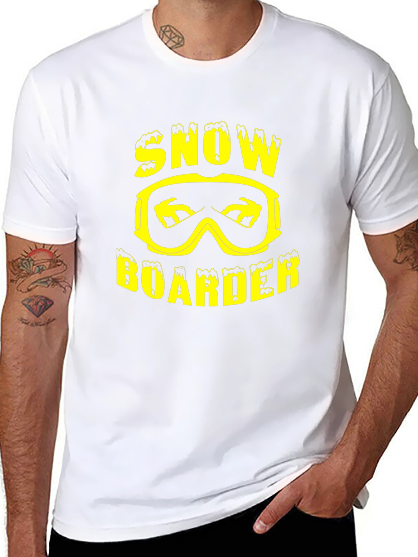 Camiseta Negra Snowboarder