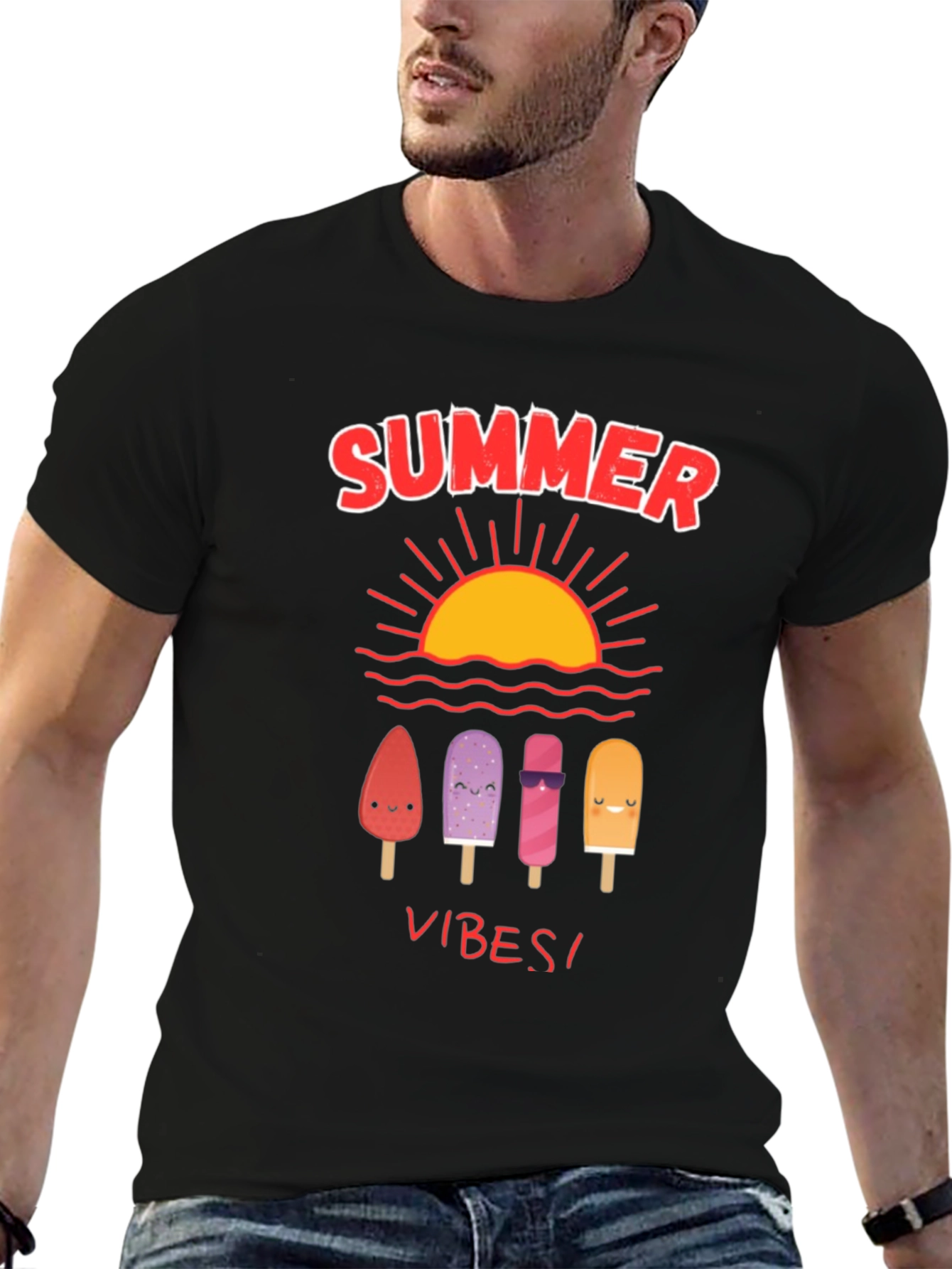 Camiseta Negra Summer Vibes