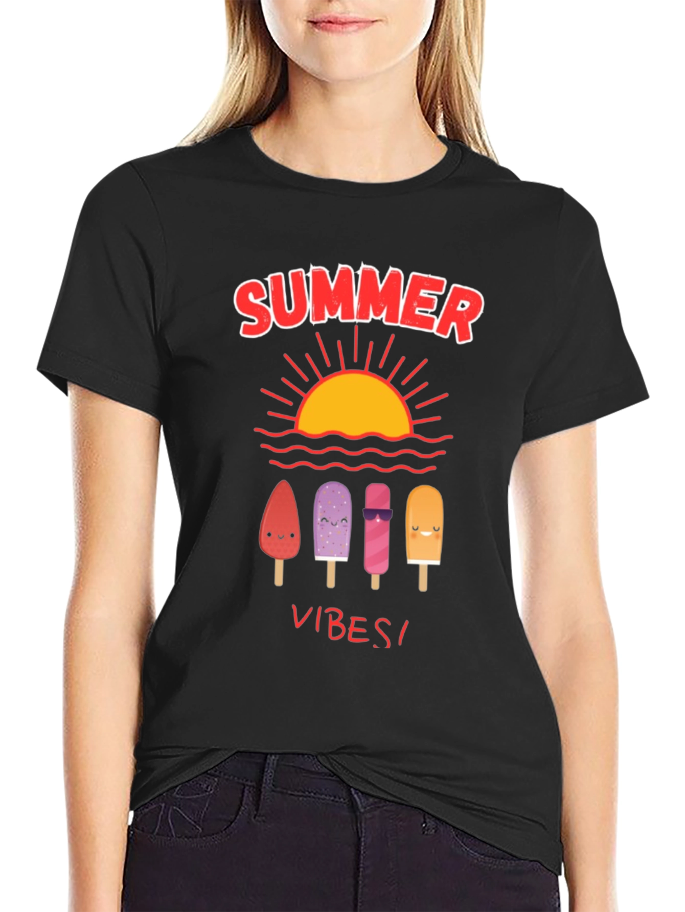 Camiseta Negra Summer Vibes
