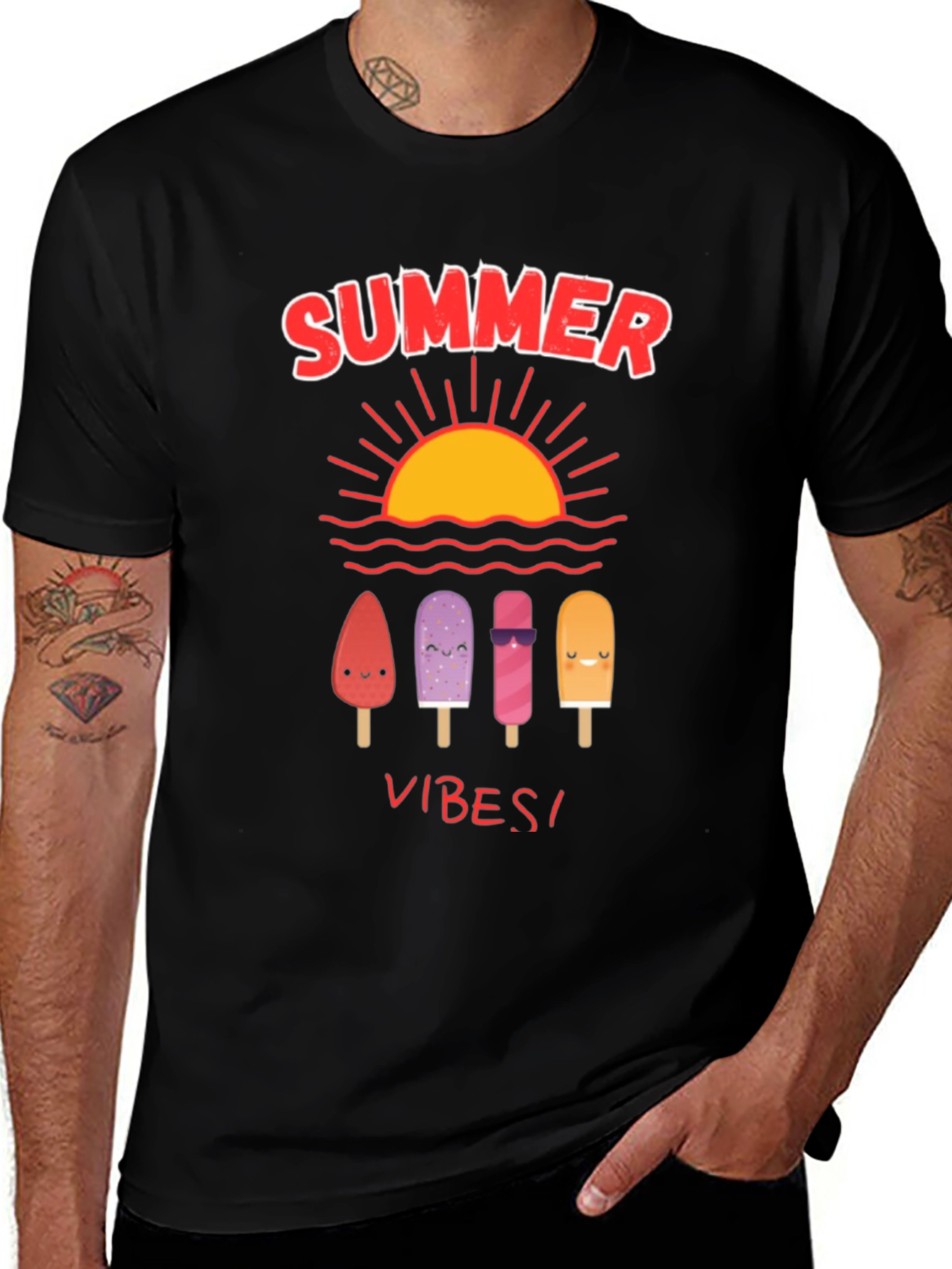 Camiseta Negra Summer Vibes