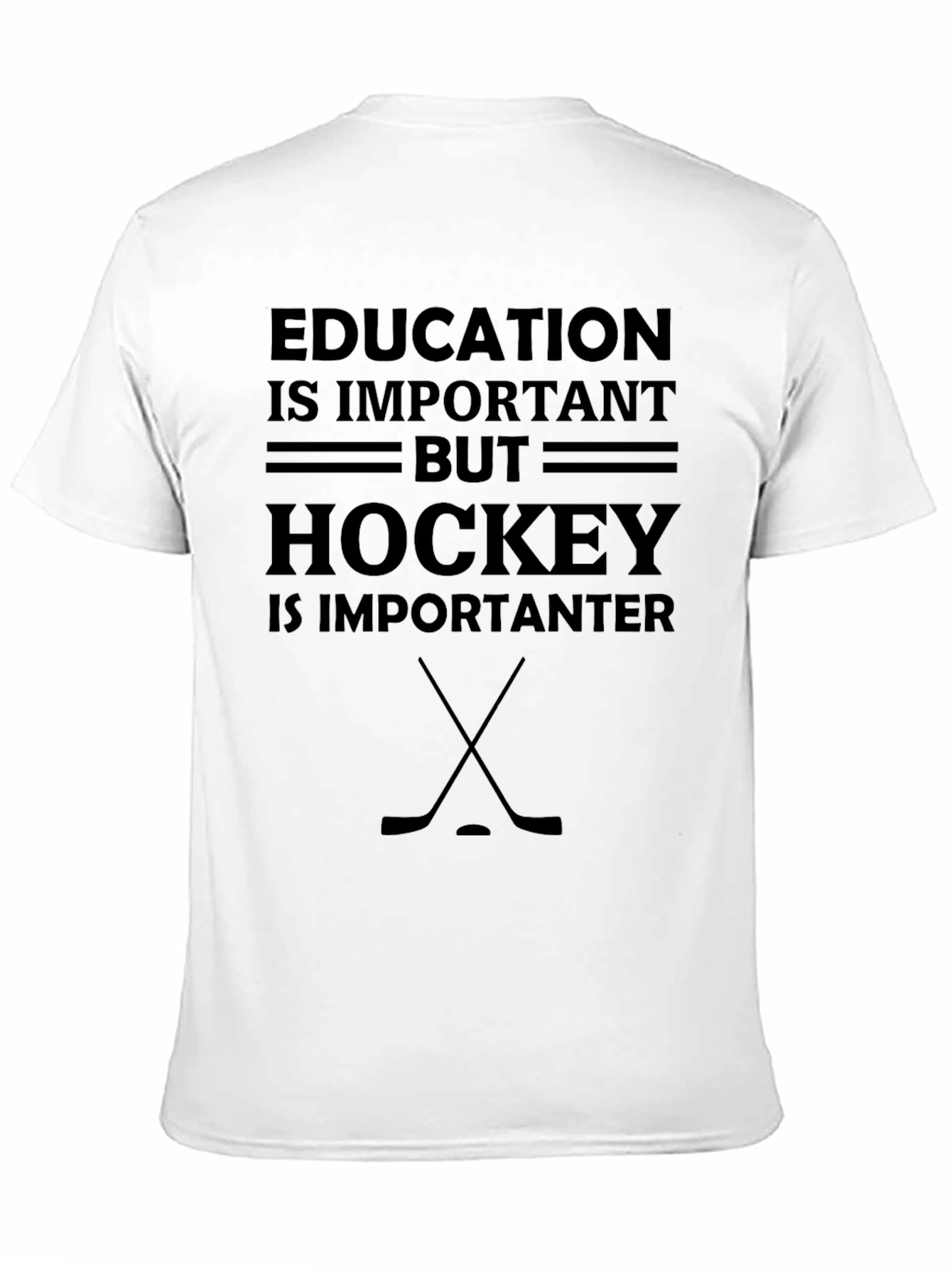 Camiseta Hombre Negra Hockey is Importanter