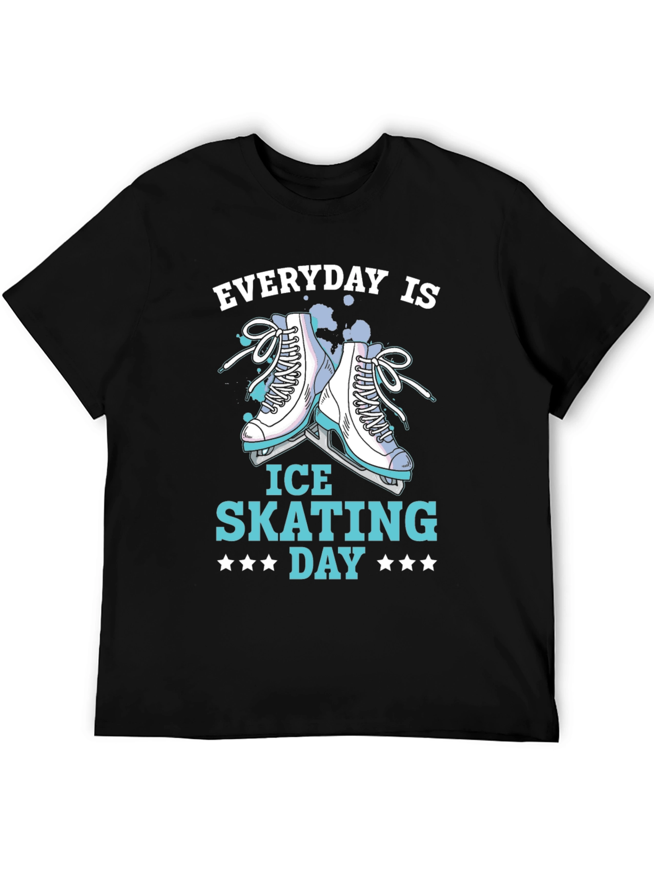 Camiseta Negra Everyday is Ice Skating Day