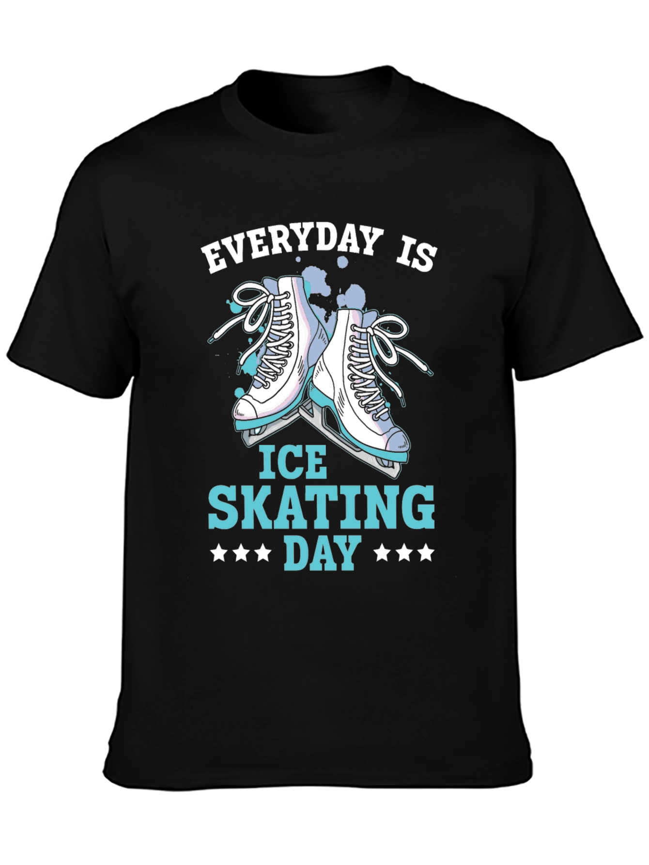 Camiseta Negra Everyday is Ice Skating Day
