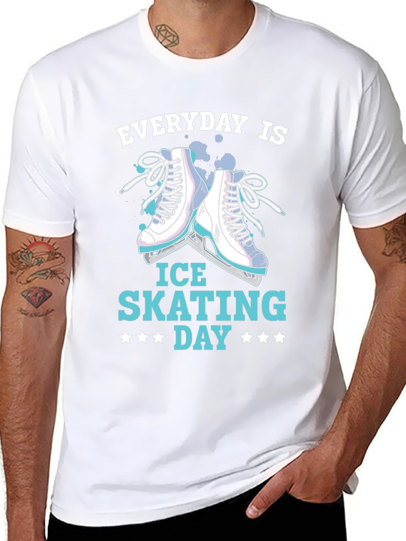 Camiseta Negra Everyday is Ice Skating Day
