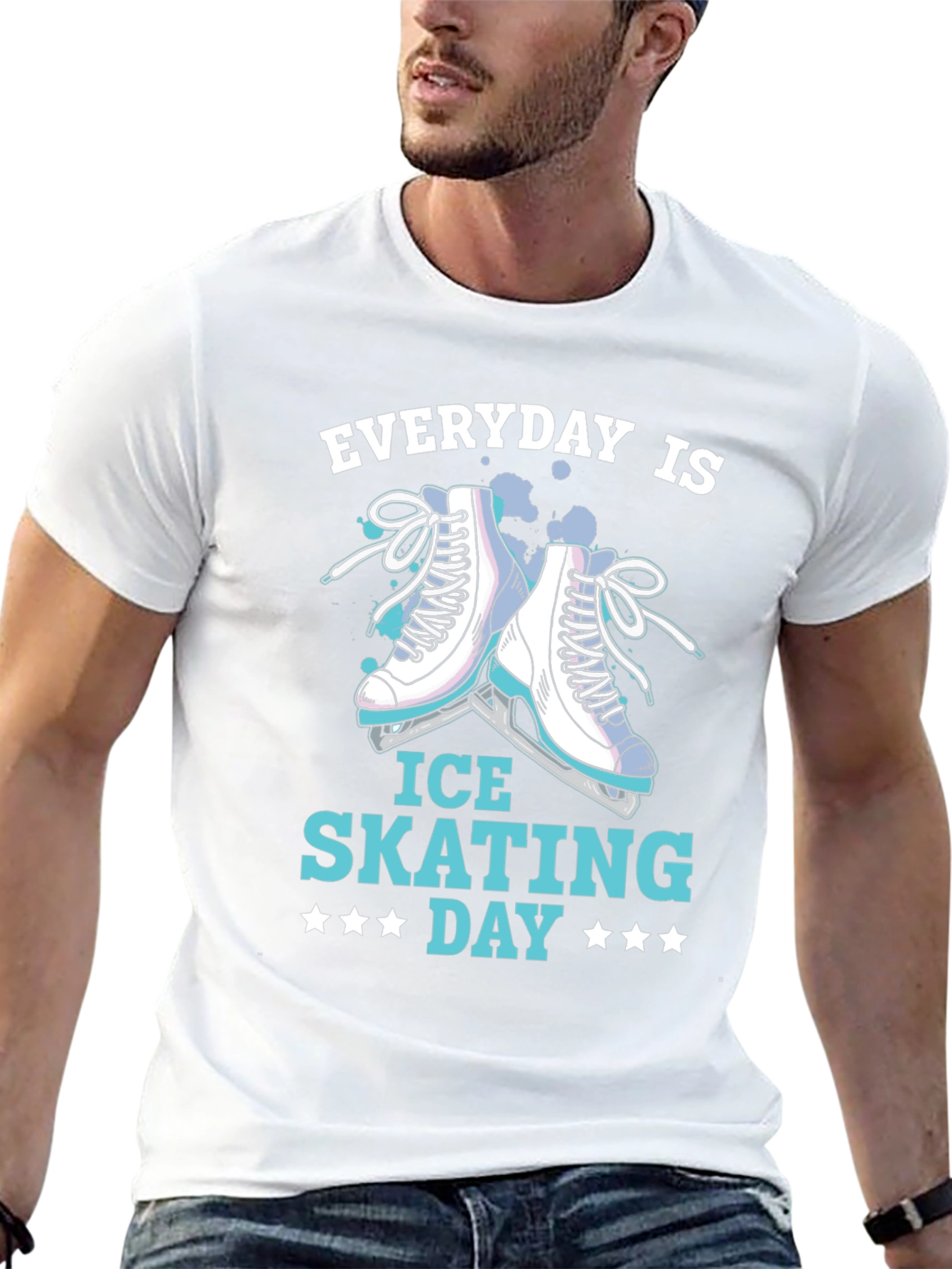 Camiseta Negra Everyday is Ice Skating Day