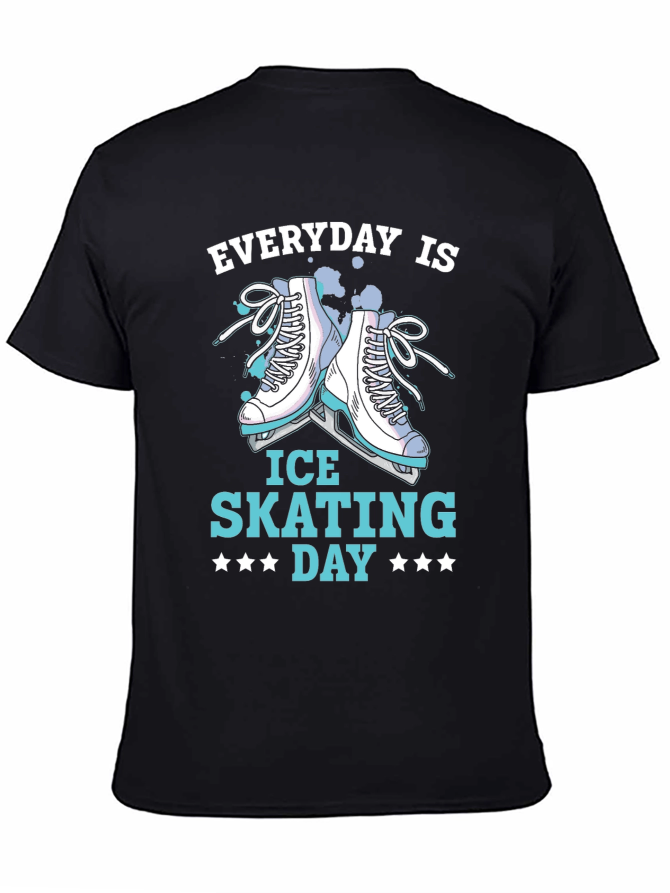 Camiseta Negra Everyday is Ice Skating Day