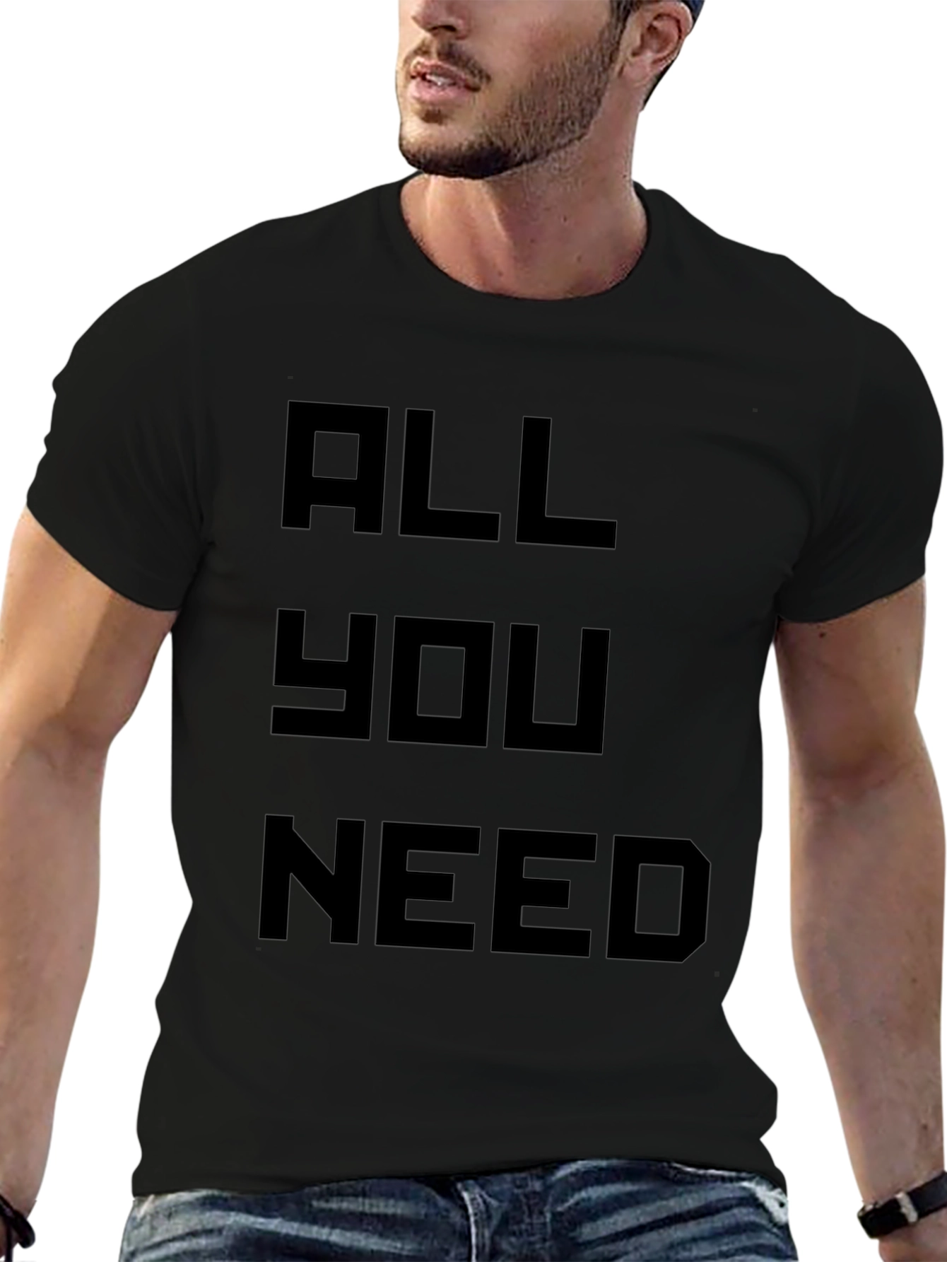 Camiseta Negra All You Need para Hombre