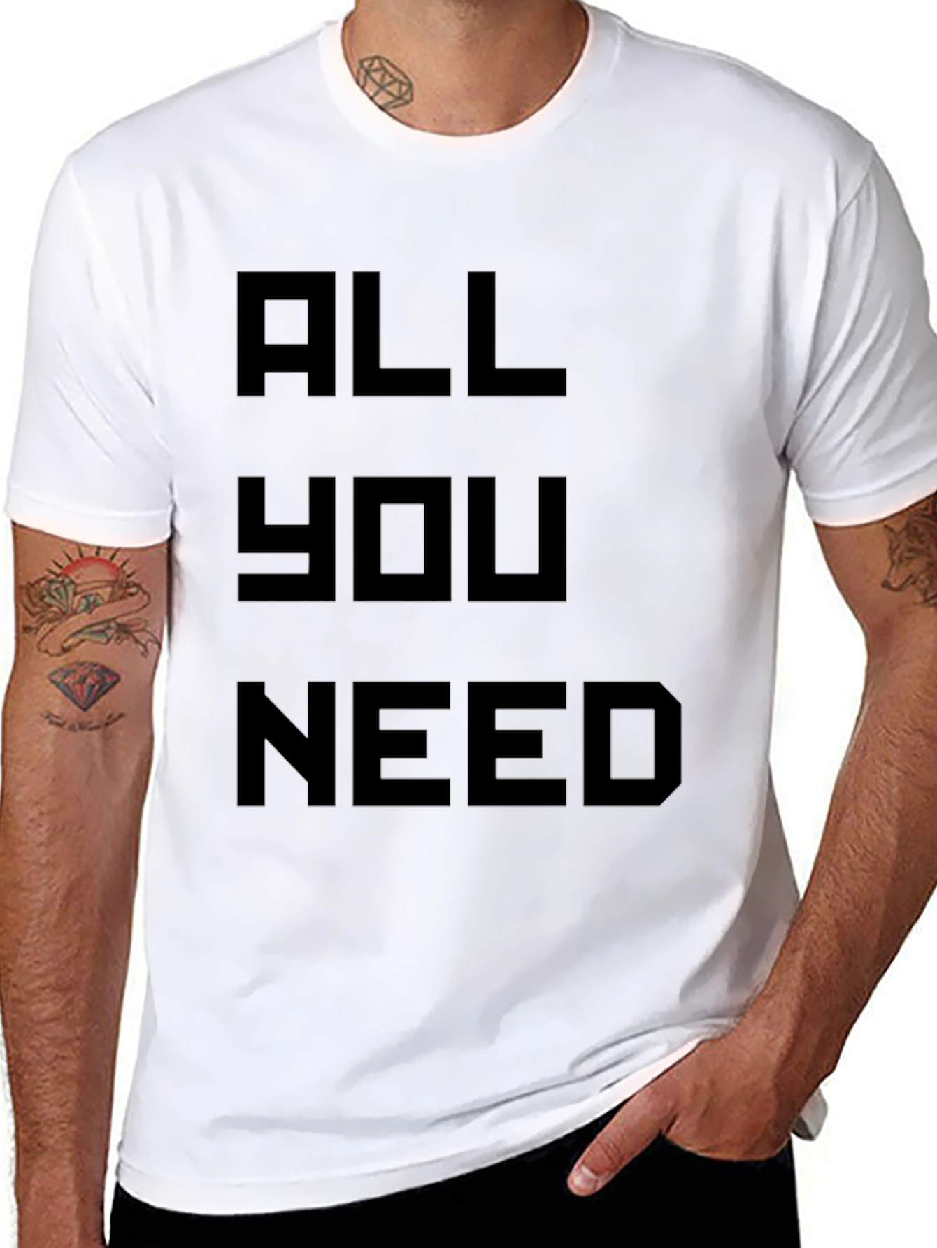 Camiseta Negra All You Need para Hombre
