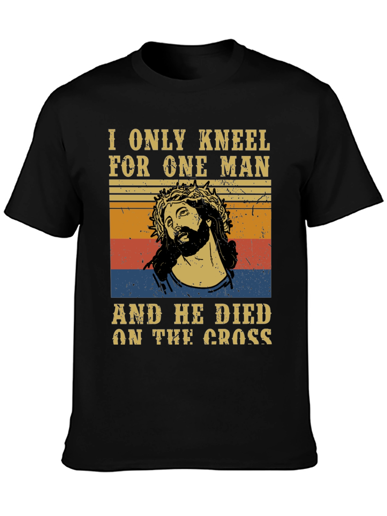 Camiseta Hombre: Solo me arrodillo ante uno